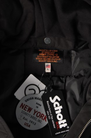 Мъжко яке Schott, Размер L, Цвят Черен, Цена 266,70 лв.