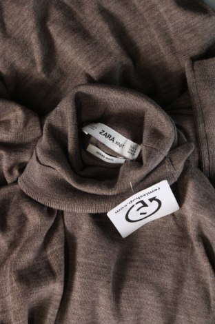 Рокля Zara Knitwear, Размер M, Цвят Бежов, Цена 31,20 лв.