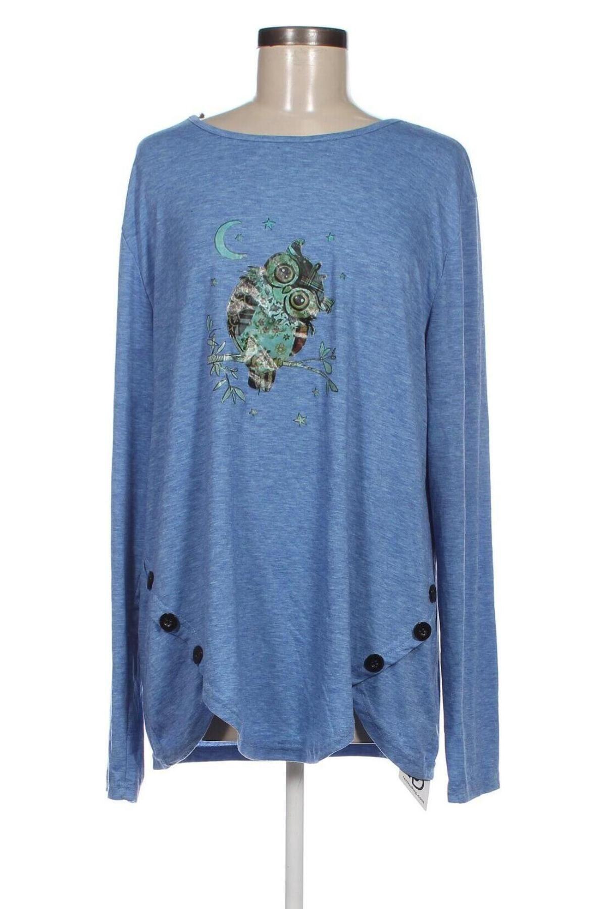 Γυναικεία μπλούζα, Μέγεθος 5XL, Χρώμα Μπλέ, Τιμή 11,16 €