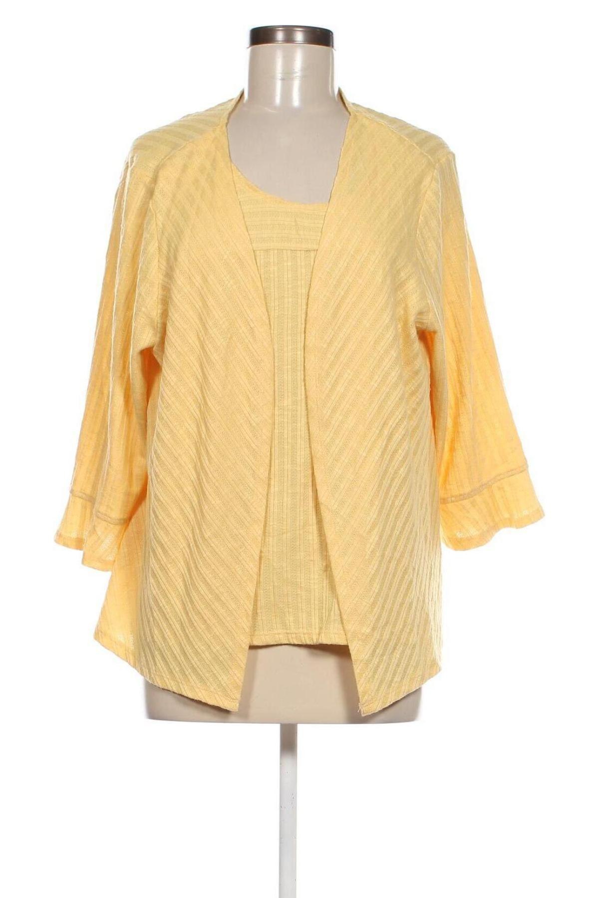 Дамска блуза Alfred Dunner, Размер XL, Цвят Жълт, Цена 10,45 лв.