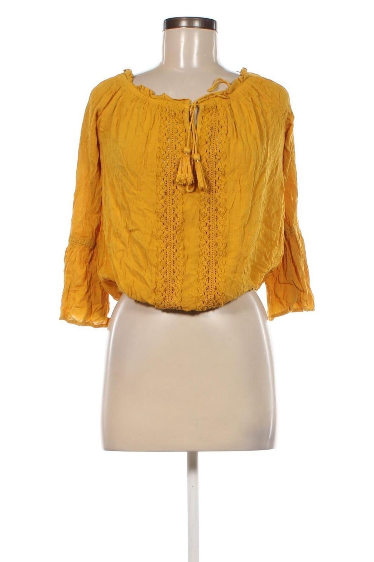 Дамска блуза Amisu, Размер S, Цвят Жълт, Цена 6,65 лв.