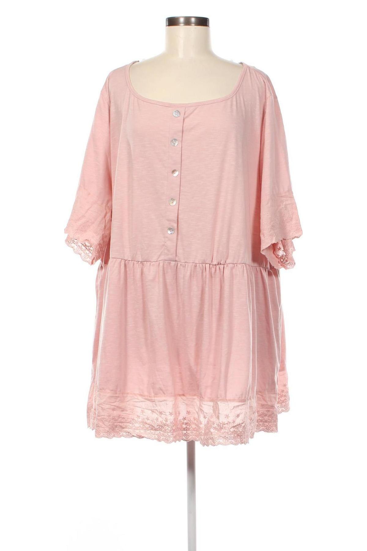 Γυναικεία μπλούζα BloomChic, Μέγεθος 4XL, Χρώμα Ρόζ , Τιμή 24,77 €
