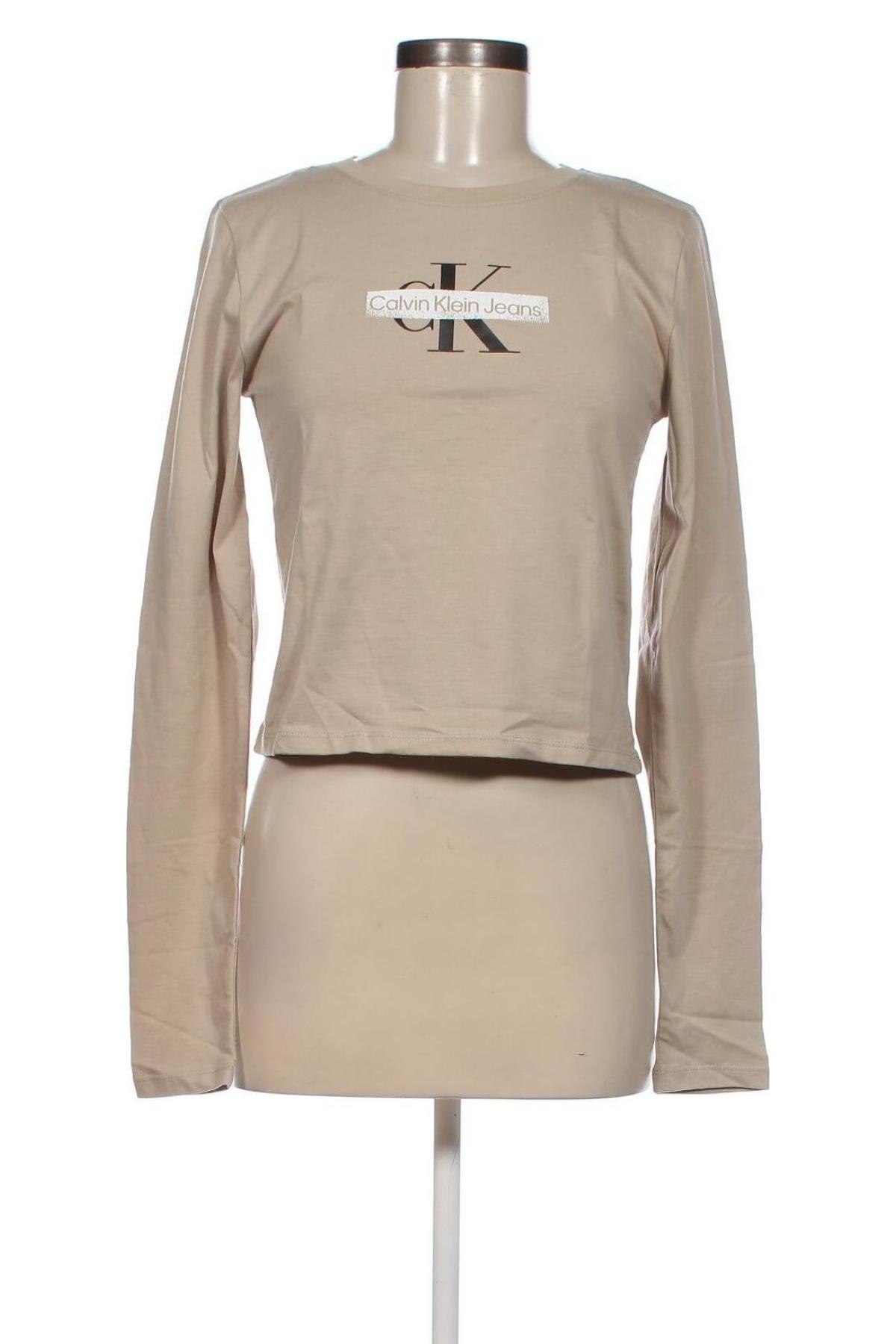 Damen Shirt Calvin Klein Jeans, Größe L, Farbe Beige, Preis € 31,96