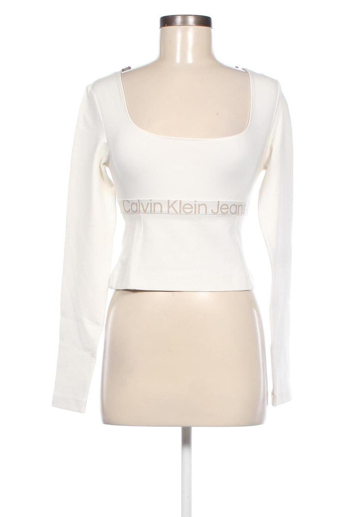 Damen Shirt Calvin Klein Jeans, Größe S, Farbe Ecru, Preis € 38,35