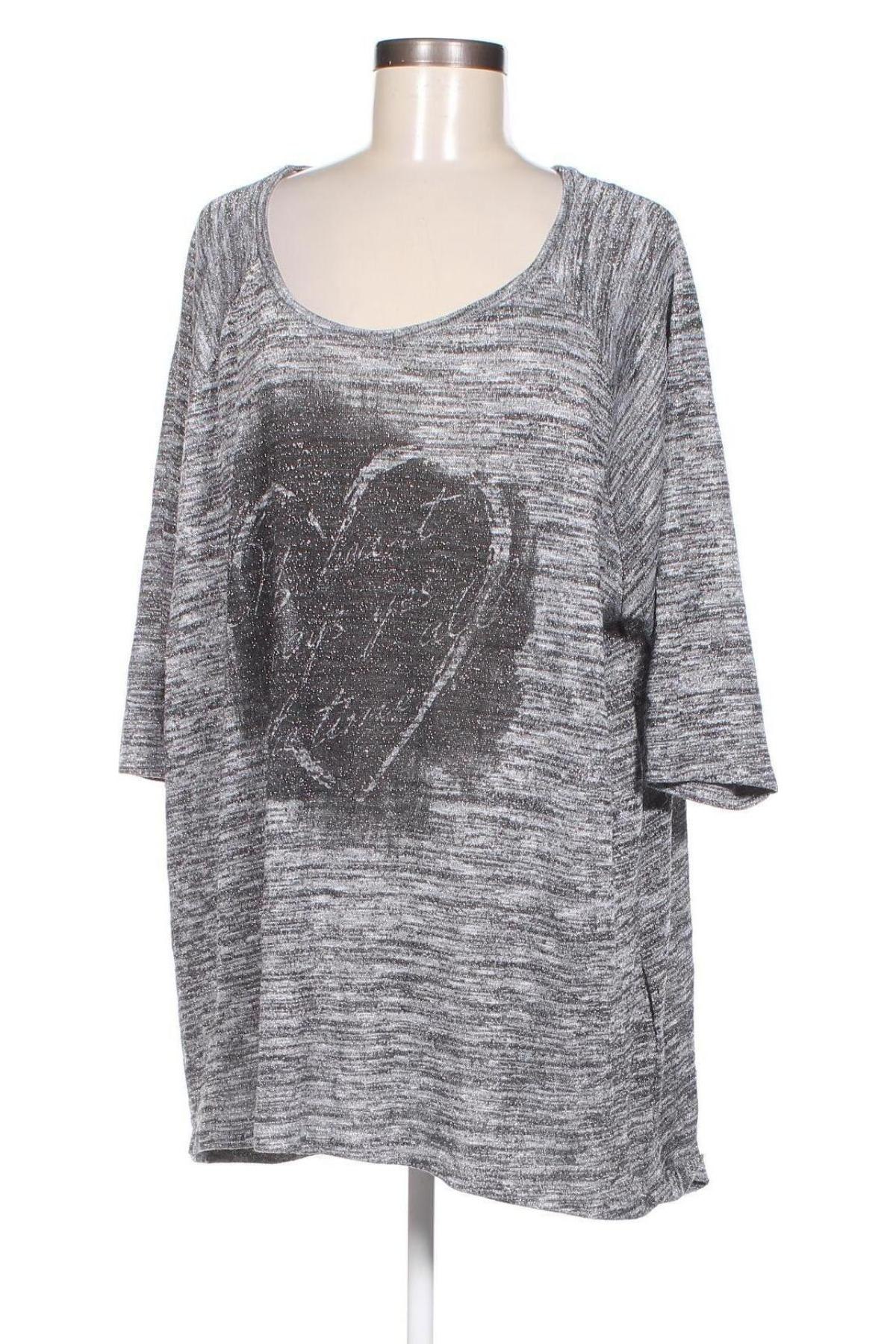 Γυναικεία μπλούζα Canda, Μέγεθος 5XL, Χρώμα Γκρί, Τιμή 11,75 €