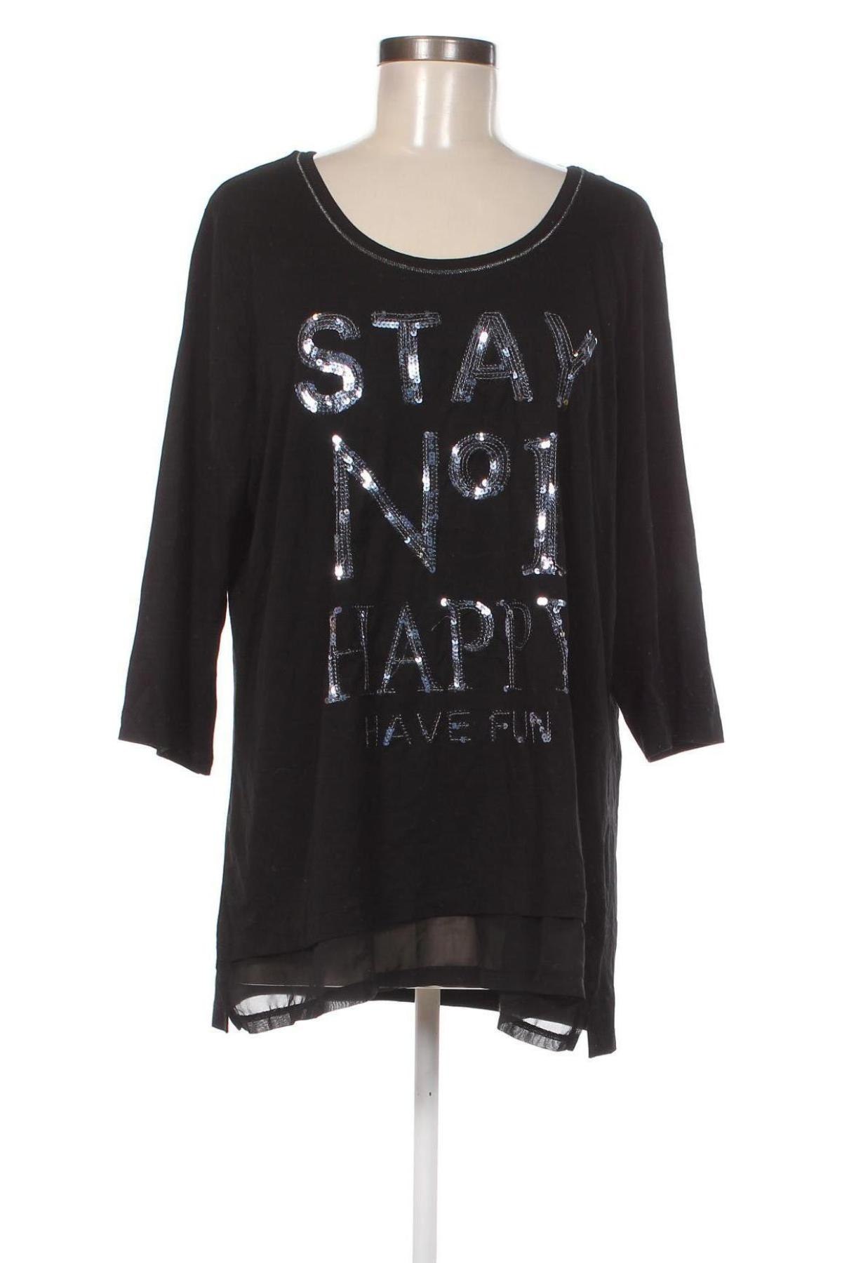 Γυναικεία μπλούζα Canda, Μέγεθος L, Χρώμα Μαύρο, Τιμή 5,88 €