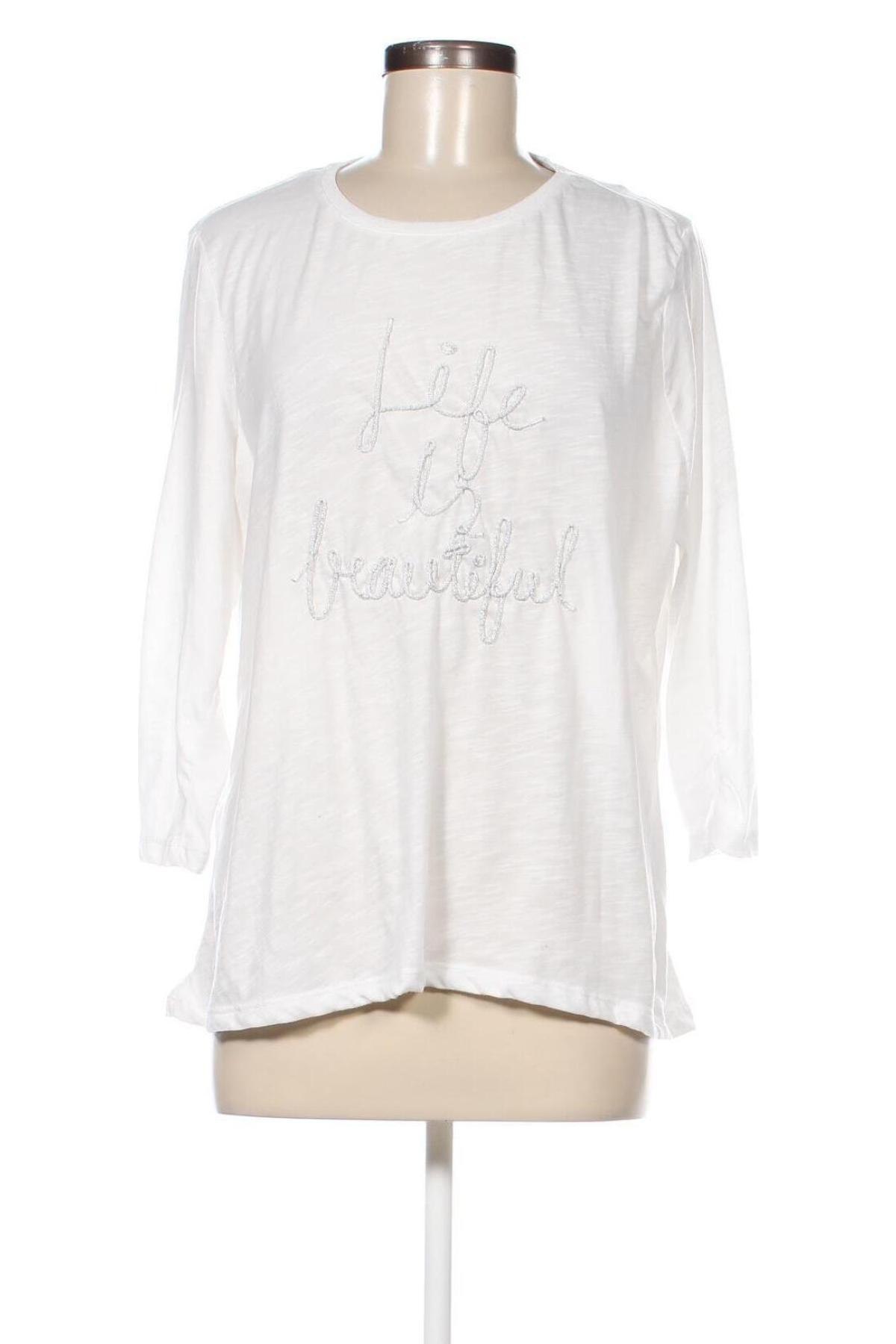 Γυναικεία μπλούζα Canda, Μέγεθος L, Χρώμα Λευκό, Τιμή 5,88 €