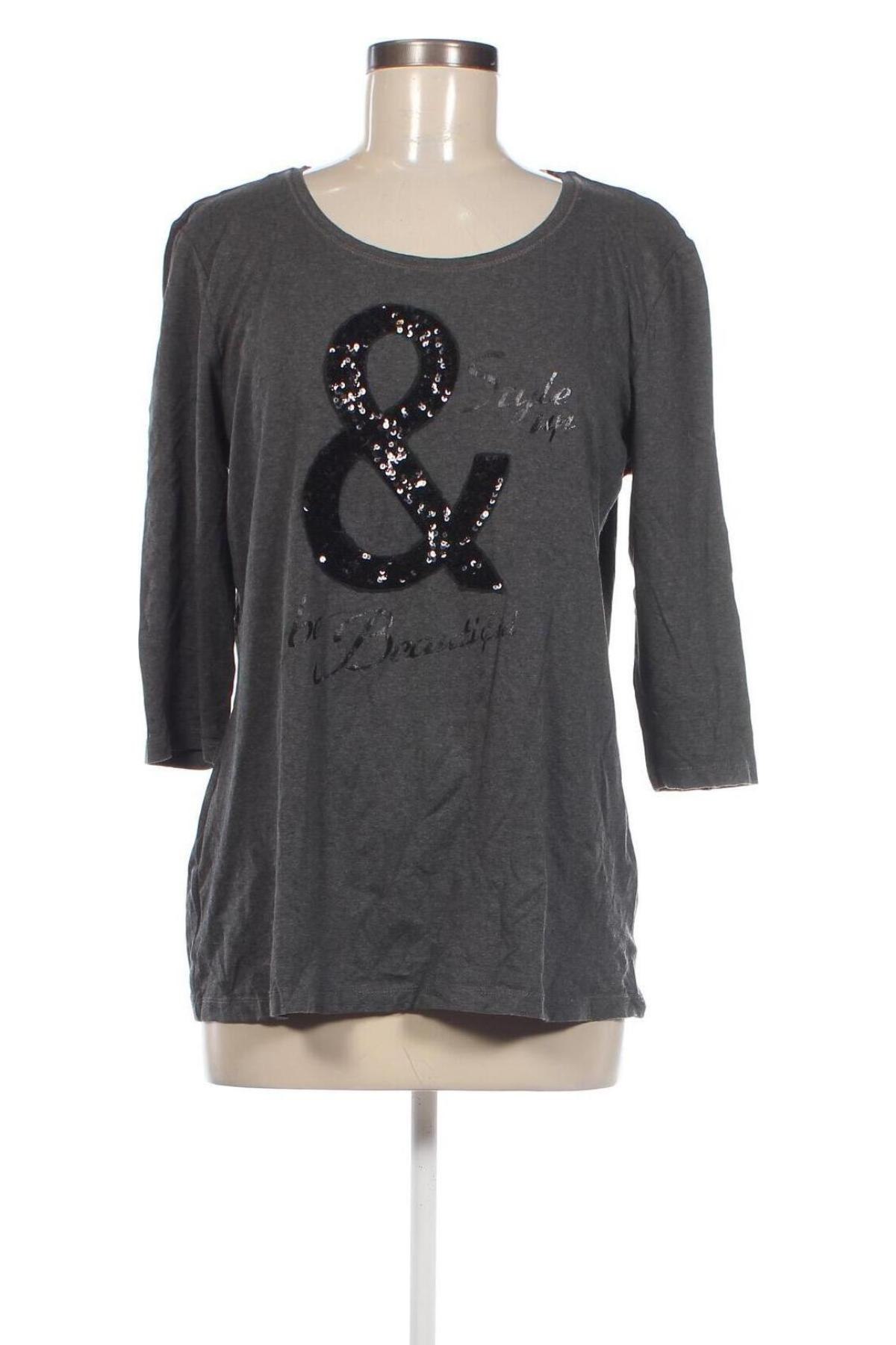 Γυναικεία μπλούζα Canda, Μέγεθος M, Χρώμα Γκρί, Τιμή 6,46 €