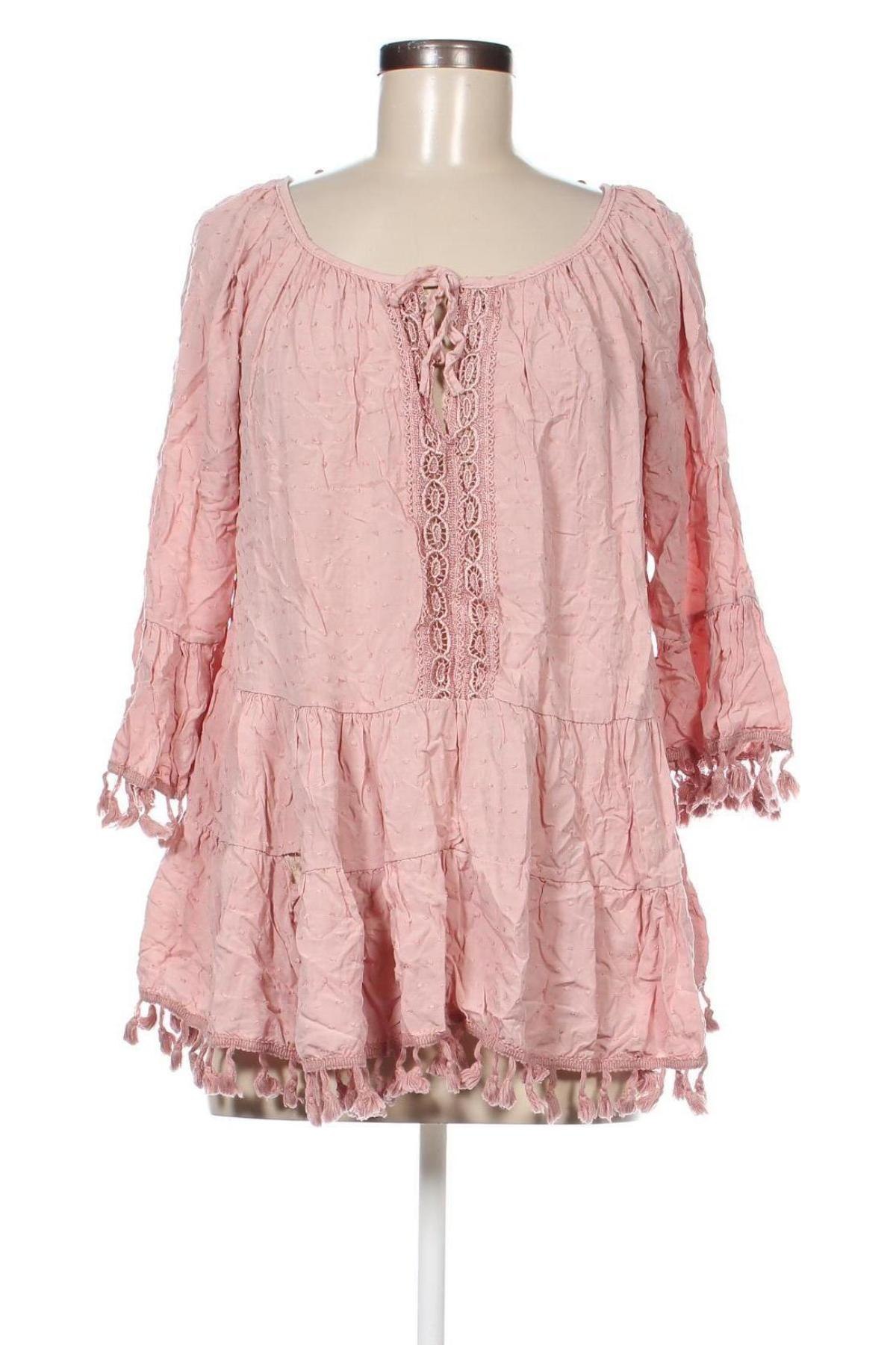 Дамска блуза Creme Fraiche, Размер M, Цвят Розов, Цена 15,30 лв.