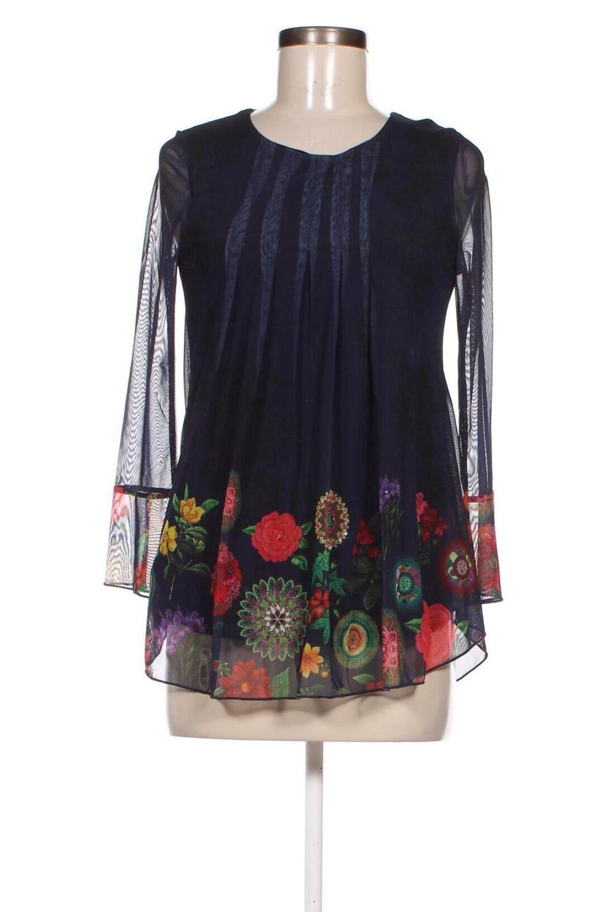 Γυναικεία μπλούζα Desigual, Μέγεθος XS, Χρώμα Μπλέ, Τιμή 36,38 €