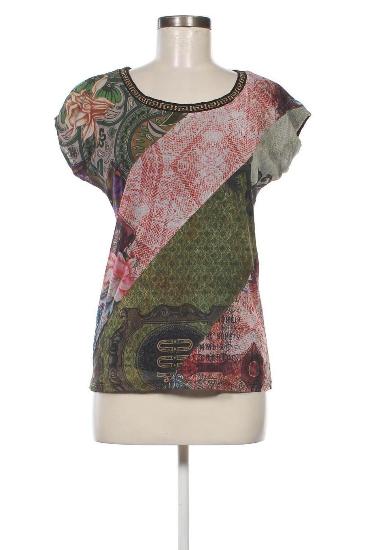 Дамска блуза Desigual, Размер M, Цвят Многоцветен, Цена 31,22 лв.