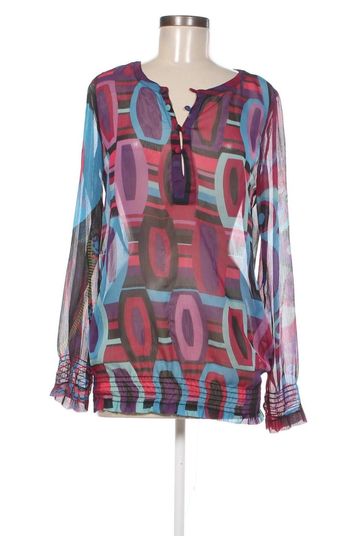 Дамска блуза Desigual, Размер L, Цвят Многоцветен, Цена 26,40 лв.