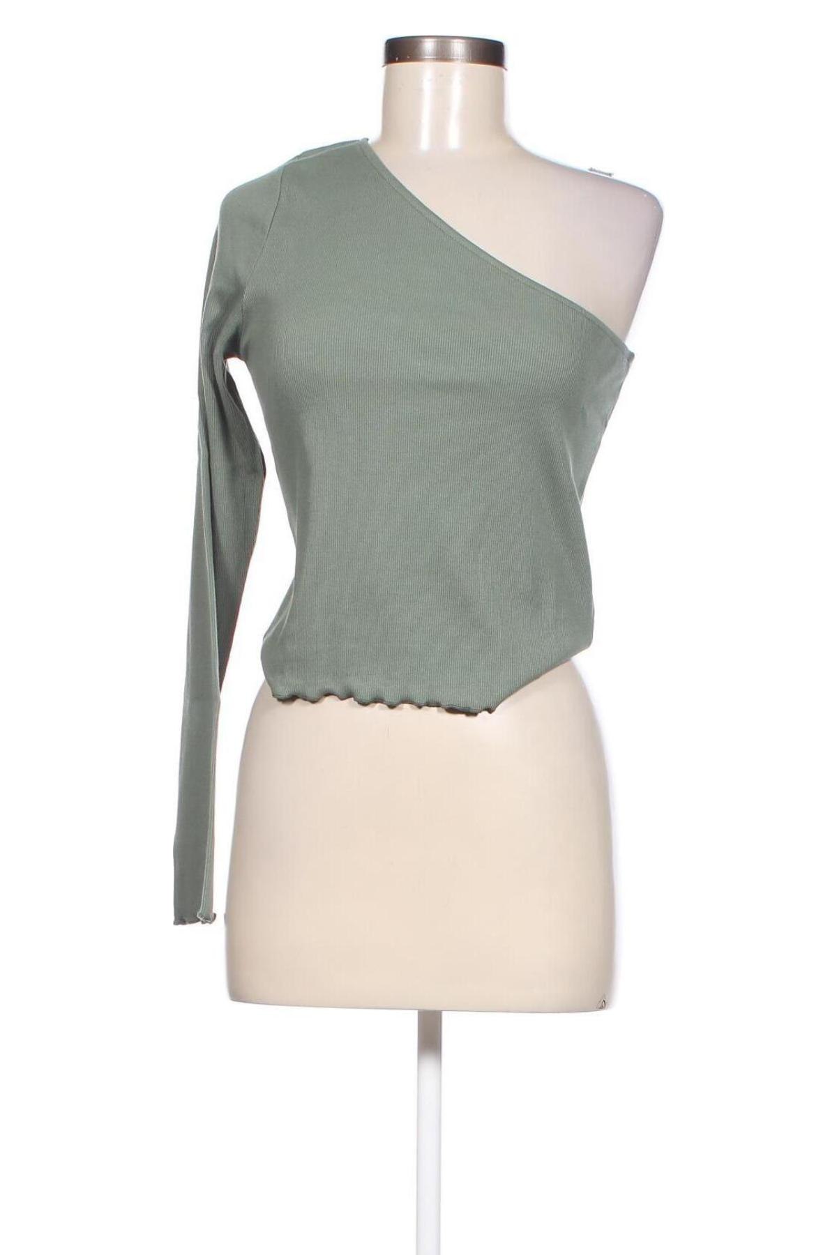 Дамска блуза Gina Tricot, Размер L, Цвят Зелен, Цена 23,00 лв.