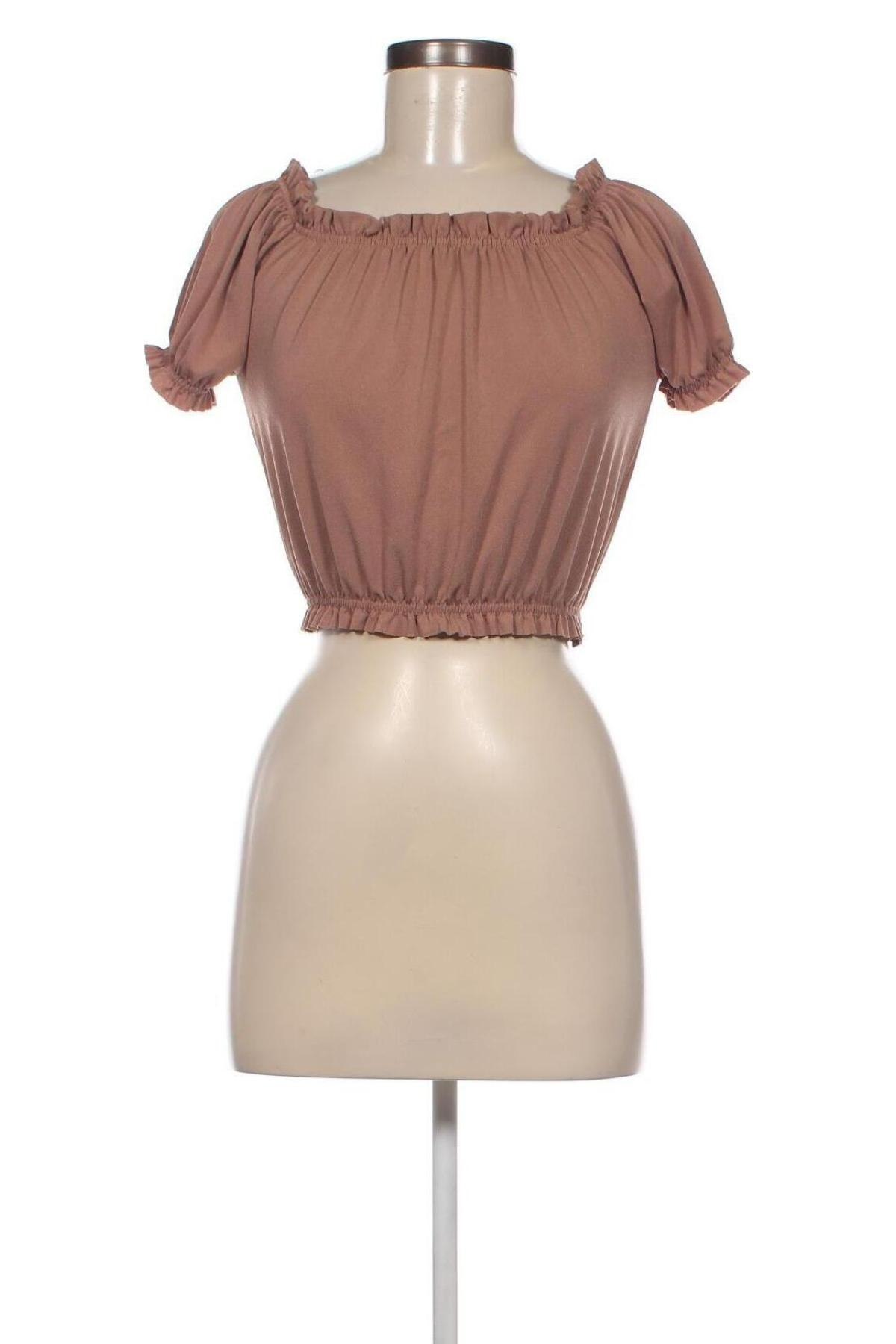 Дамска блуза Gina Tricot, Размер M, Цвят Кафяв, Цена 11,40 лв.
