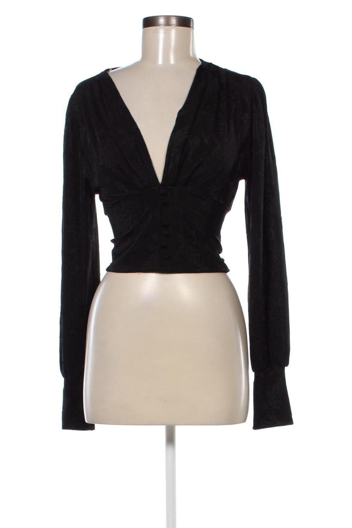 Γυναικεία μπλούζα Gina Tricot, Μέγεθος S, Χρώμα Μαύρο, Τιμή 5,57 €