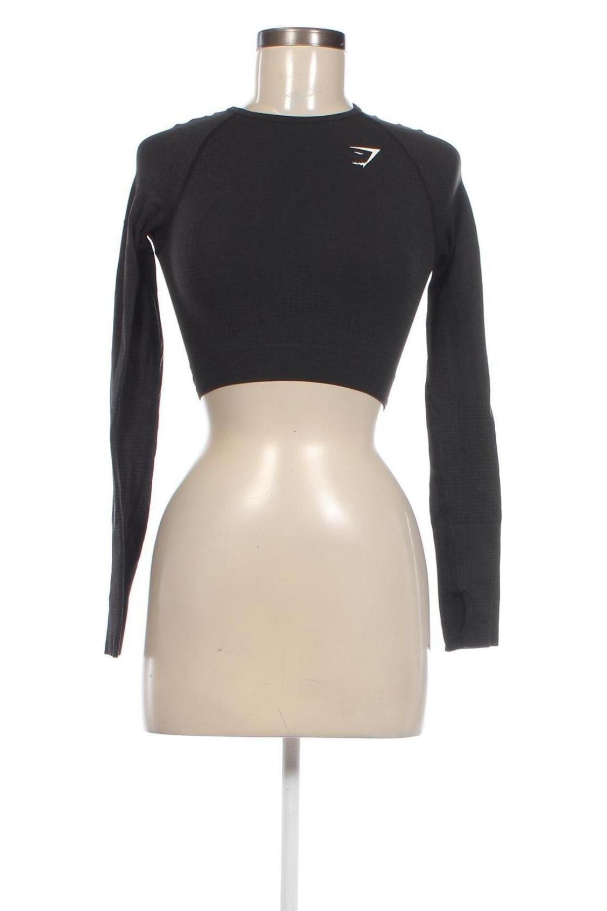 Damen Shirt Gymshark, Größe XS, Farbe Schwarz, Preis 17,40 €
