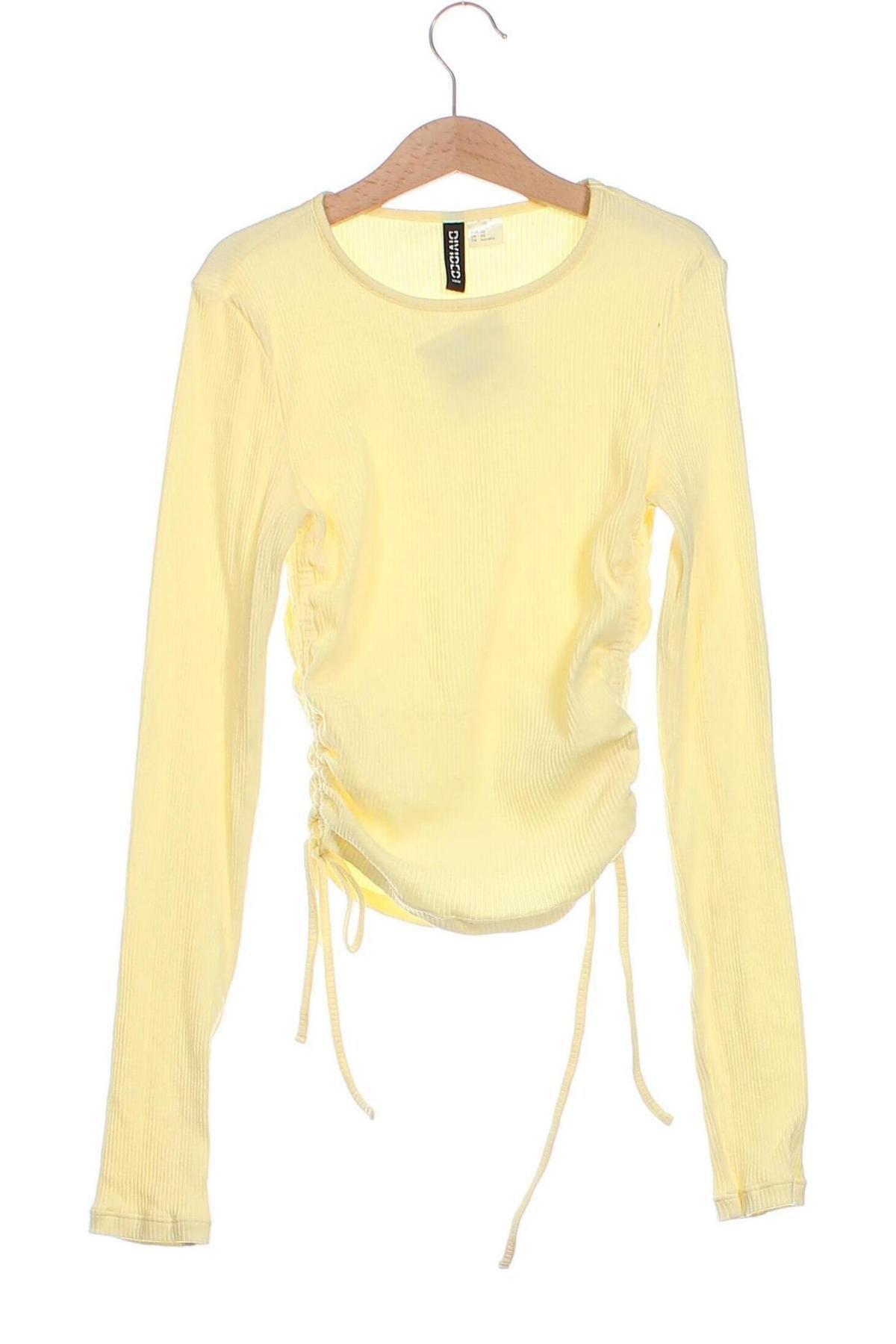 Γυναικεία μπλούζα H&M Divided, Μέγεθος XS, Χρώμα Κίτρινο, Τιμή 15,66 €