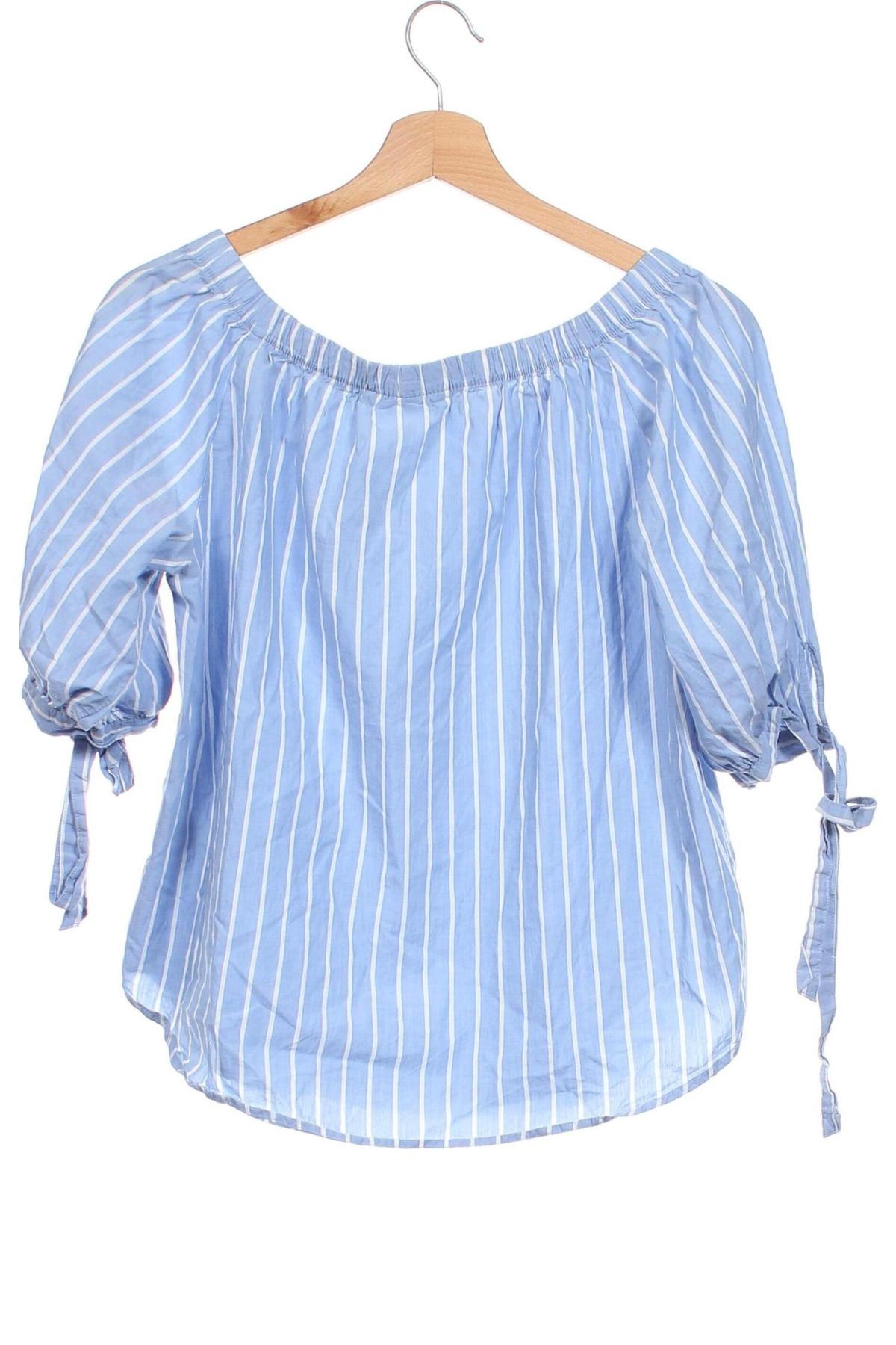 Дамска блуза H&M L.O.G.G., Размер XS, Цвят Син, Цена 11,40 лв.