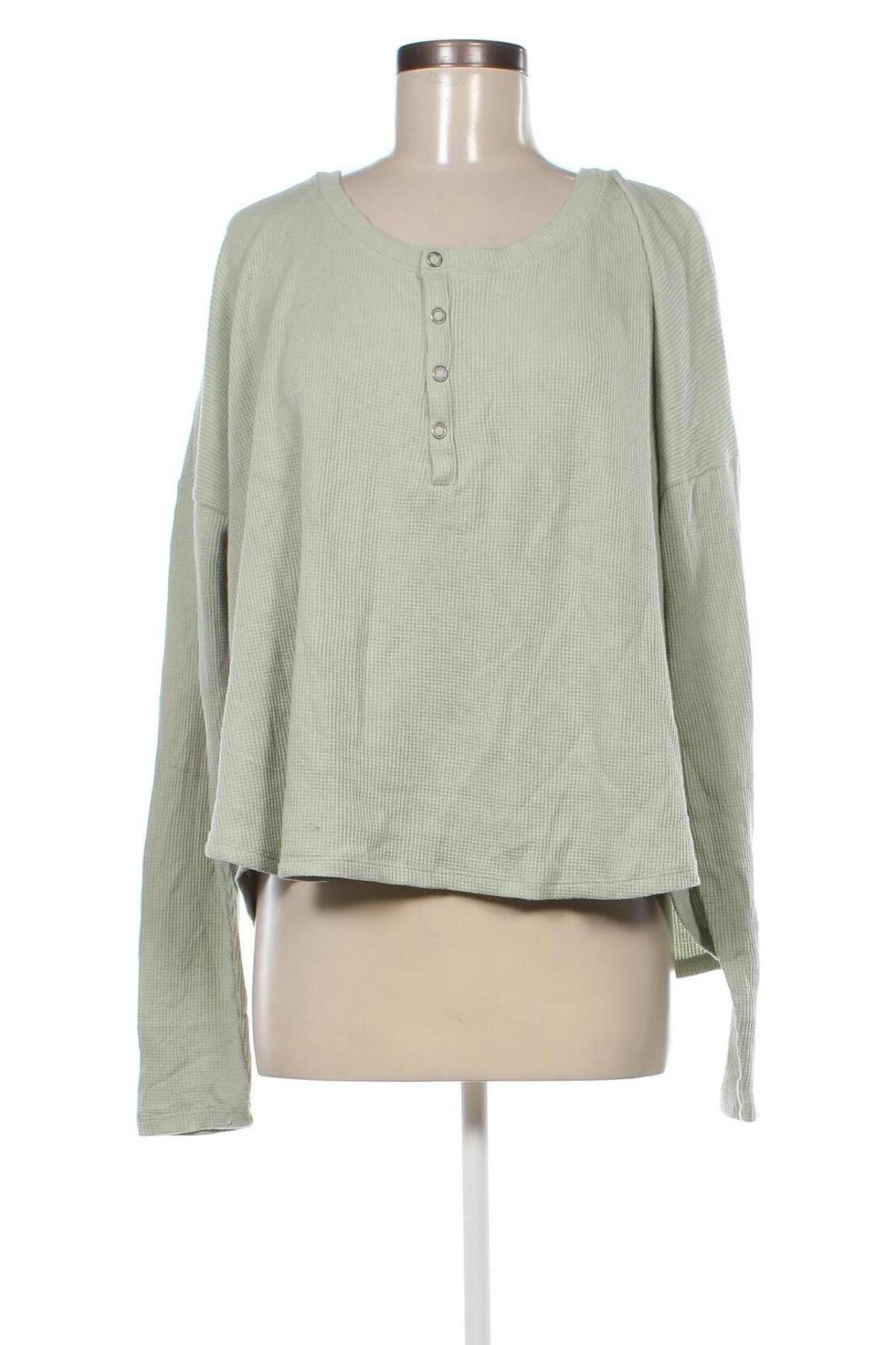 Γυναικεία μπλούζα Hollister, Μέγεθος XXL, Χρώμα Πράσινο, Τιμή 10,52 €