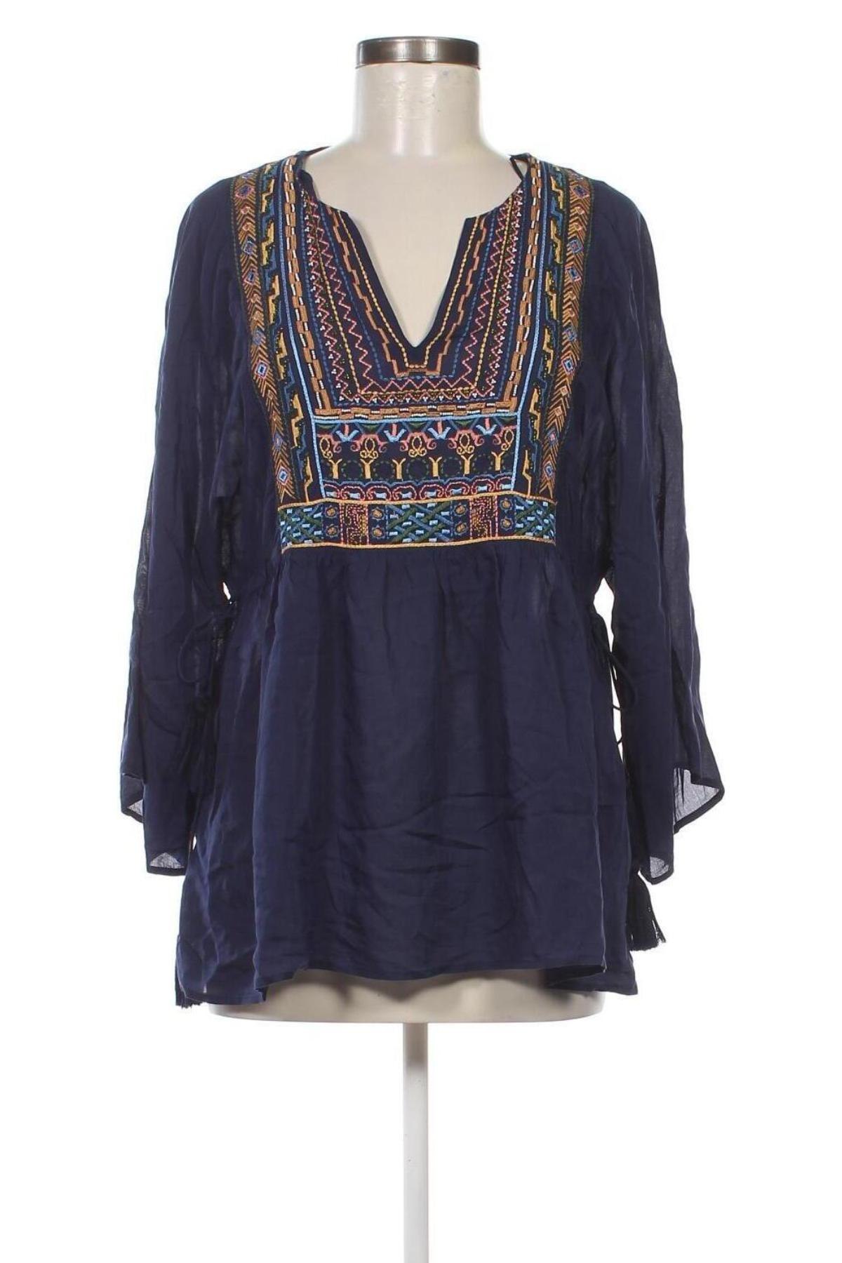 Γυναικεία μπλούζα Indiska, Μέγεθος M, Χρώμα Μπλέ, Τιμή 10,54 €