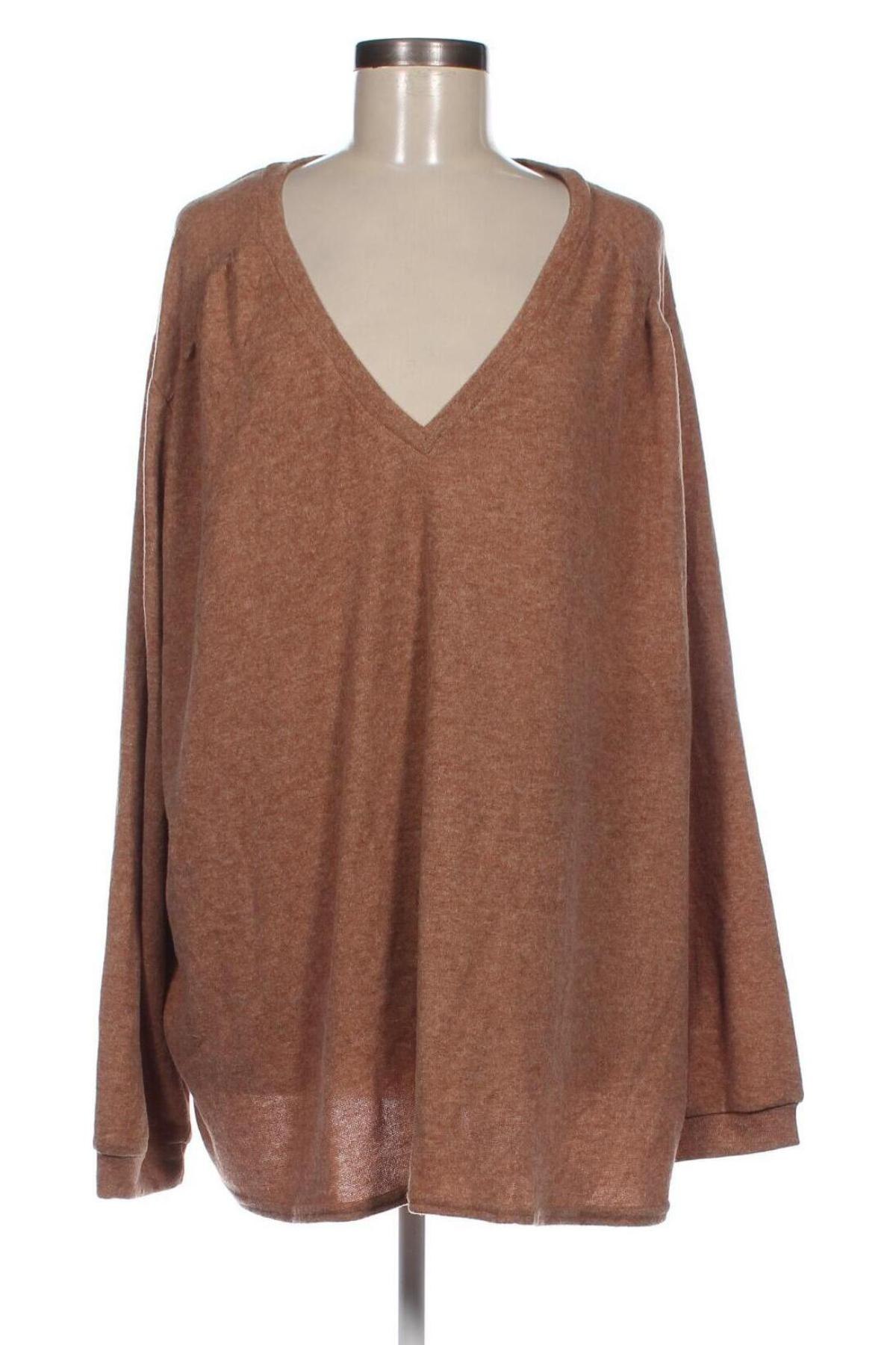 Γυναικεία μπλούζα Kiabi, Μέγεθος 3XL, Χρώμα Καφέ, Τιμή 19,18 €