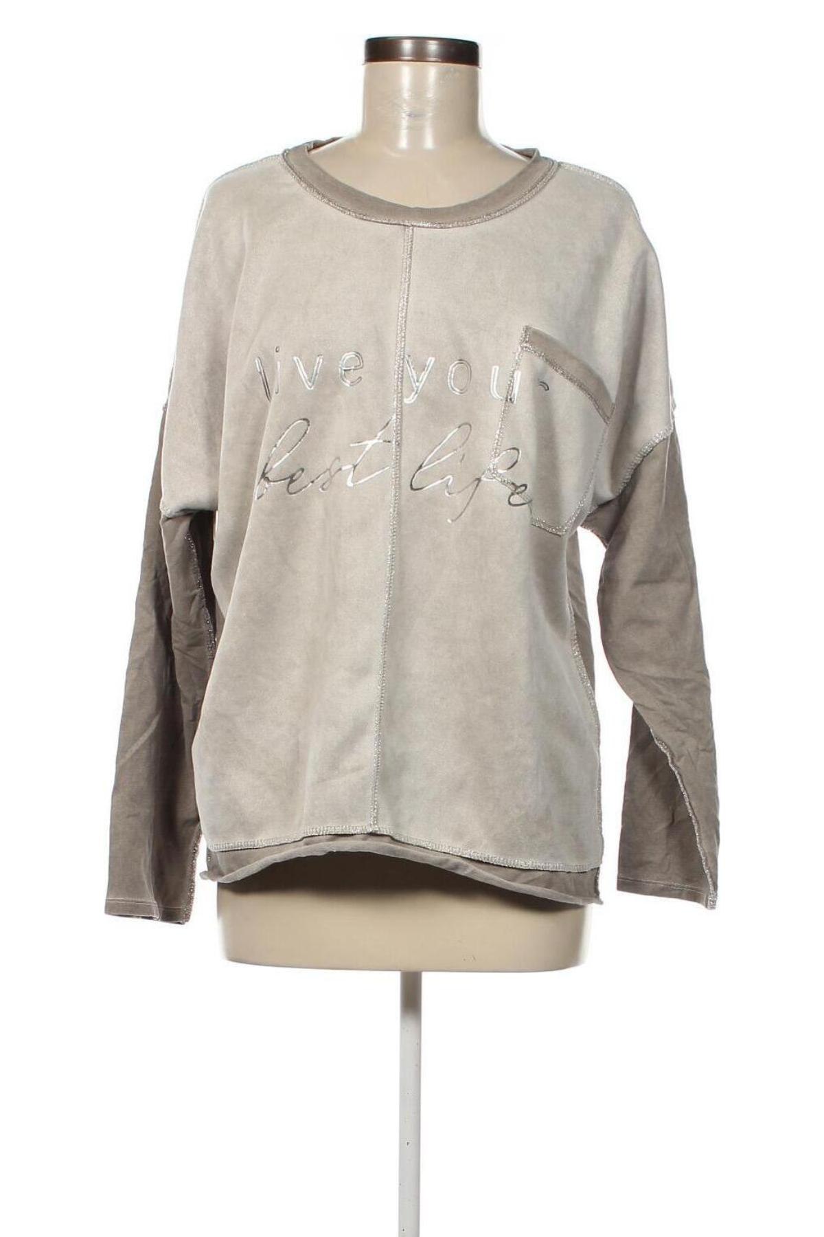 Damen Shirt Made In Italy, Größe M, Farbe Grau, Preis € 4,36