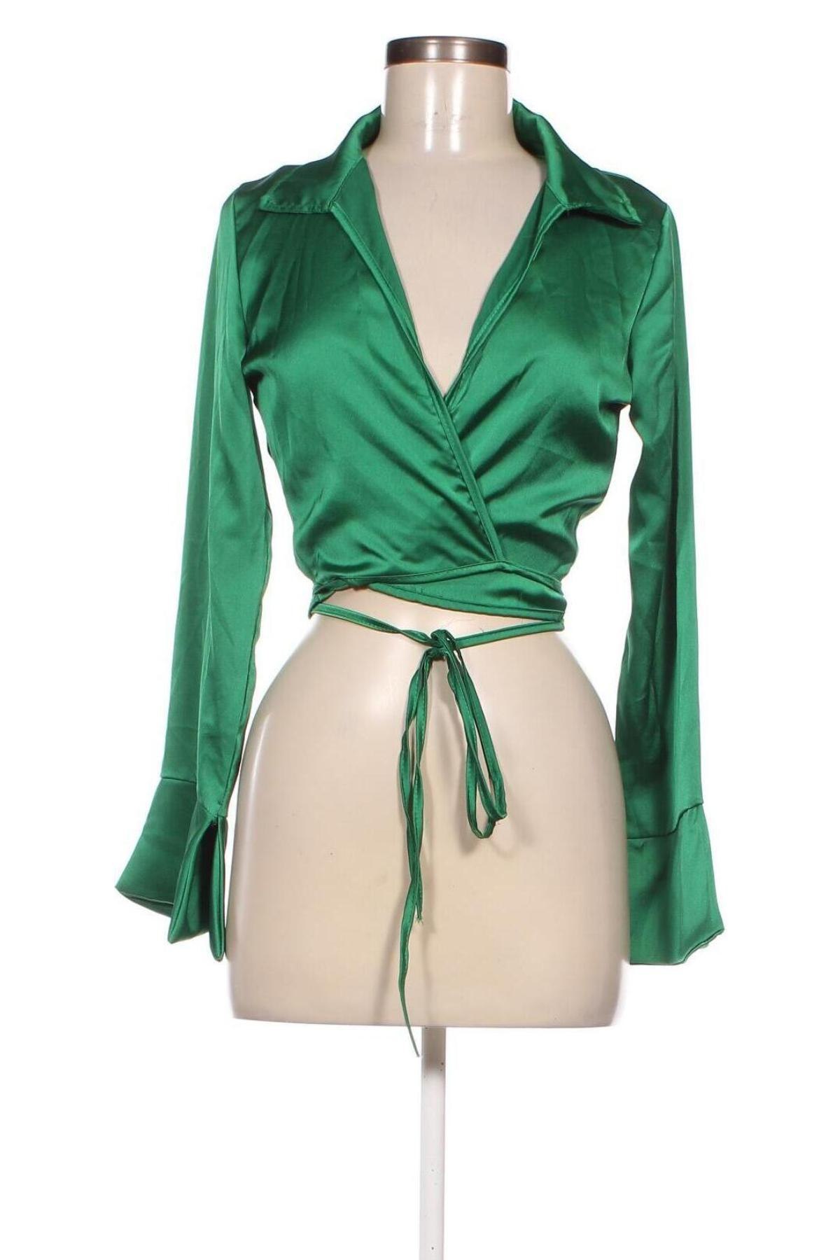 Дамска блуза Made In Italy, Размер S, Цвят Зелен, Цена 11,73 лв.