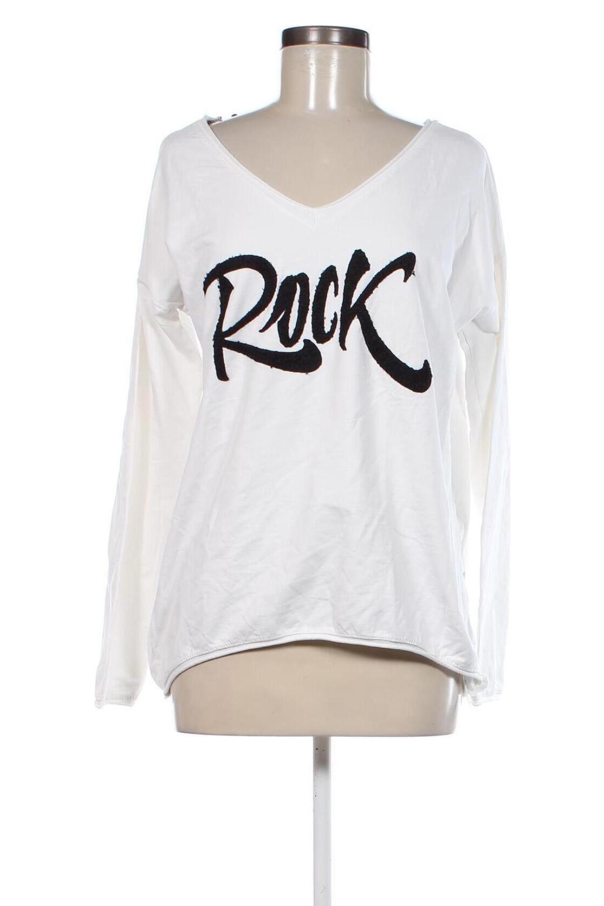 Γυναικεία μπλούζα Made In Italy, Μέγεθος M, Χρώμα Λευκό, Τιμή 5,88 €