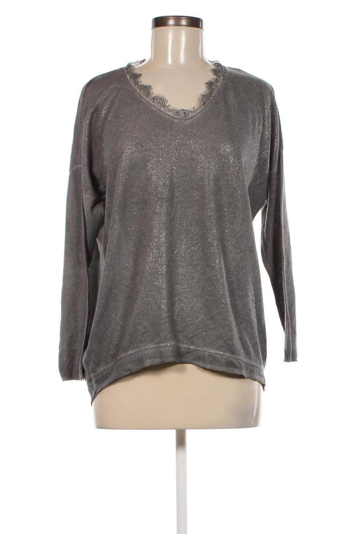 Damen Shirt Made In Italy, Größe L, Farbe Grau, Preis € 7,27