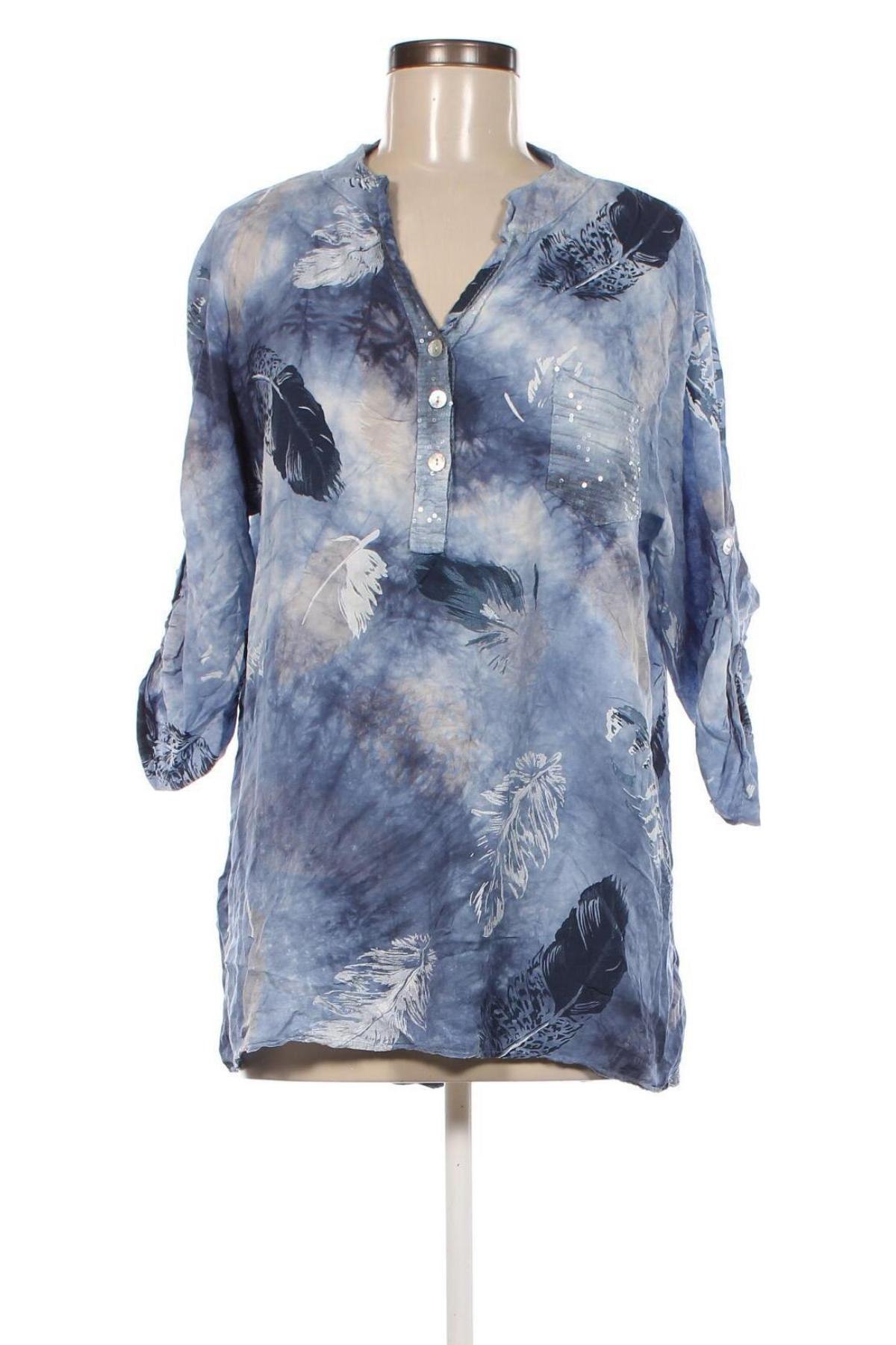 Γυναικεία μπλούζα Made In Italy, Μέγεθος M, Χρώμα Μπλέ, Τιμή 5,29 €