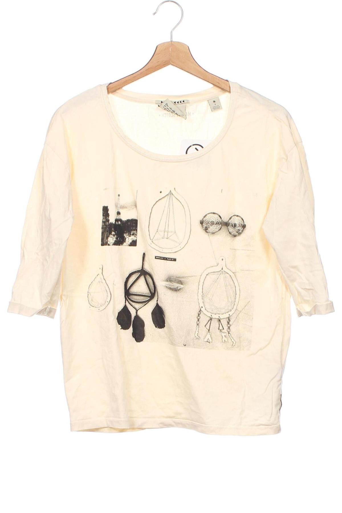 Γυναικεία μπλούζα Maison Scotch, Μέγεθος XS, Χρώμα Εκρού, Τιμή 23,02 €