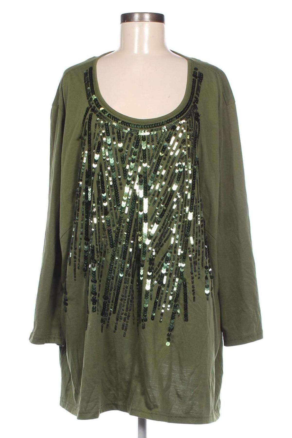 Γυναικεία μπλούζα Mia Moda, Μέγεθος 3XL, Χρώμα Πράσινο, Τιμή 19,98 €