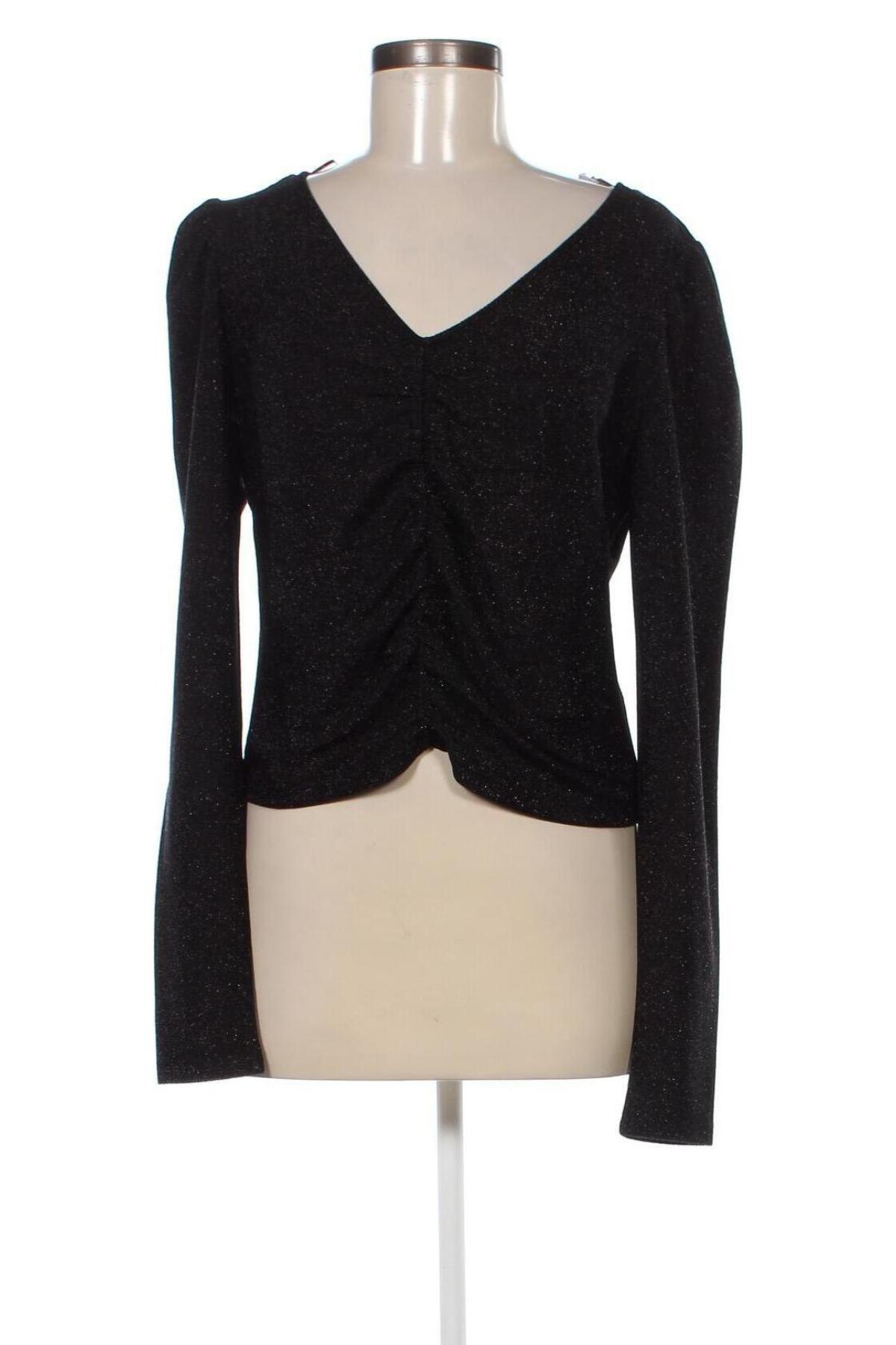 Γυναικεία μπλούζα Monki, Μέγεθος XL, Χρώμα Μαύρο, Τιμή 7,48 €