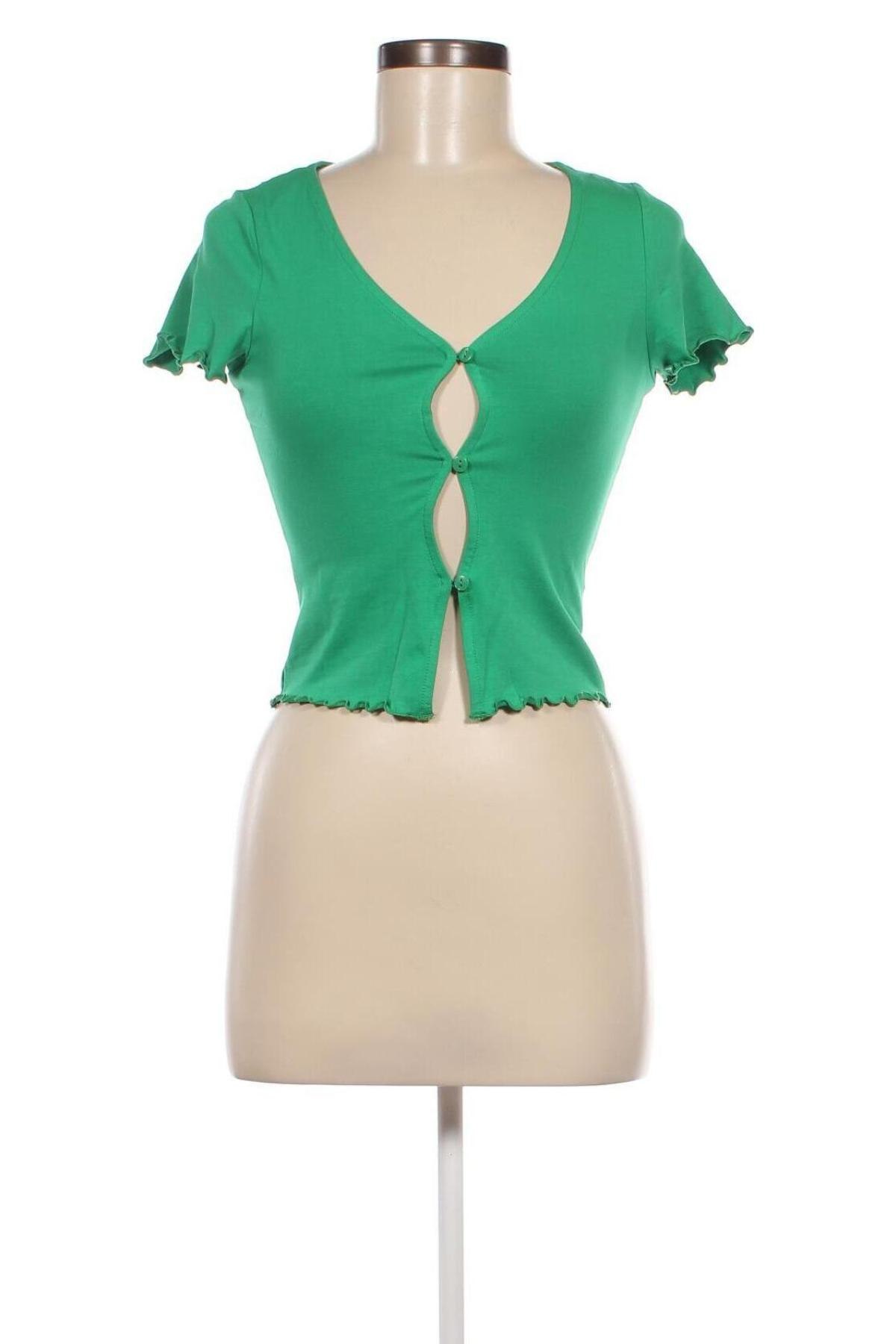 Γυναικεία μπλούζα Monki, Μέγεθος S, Χρώμα Πράσινο, Τιμή 7,42 €