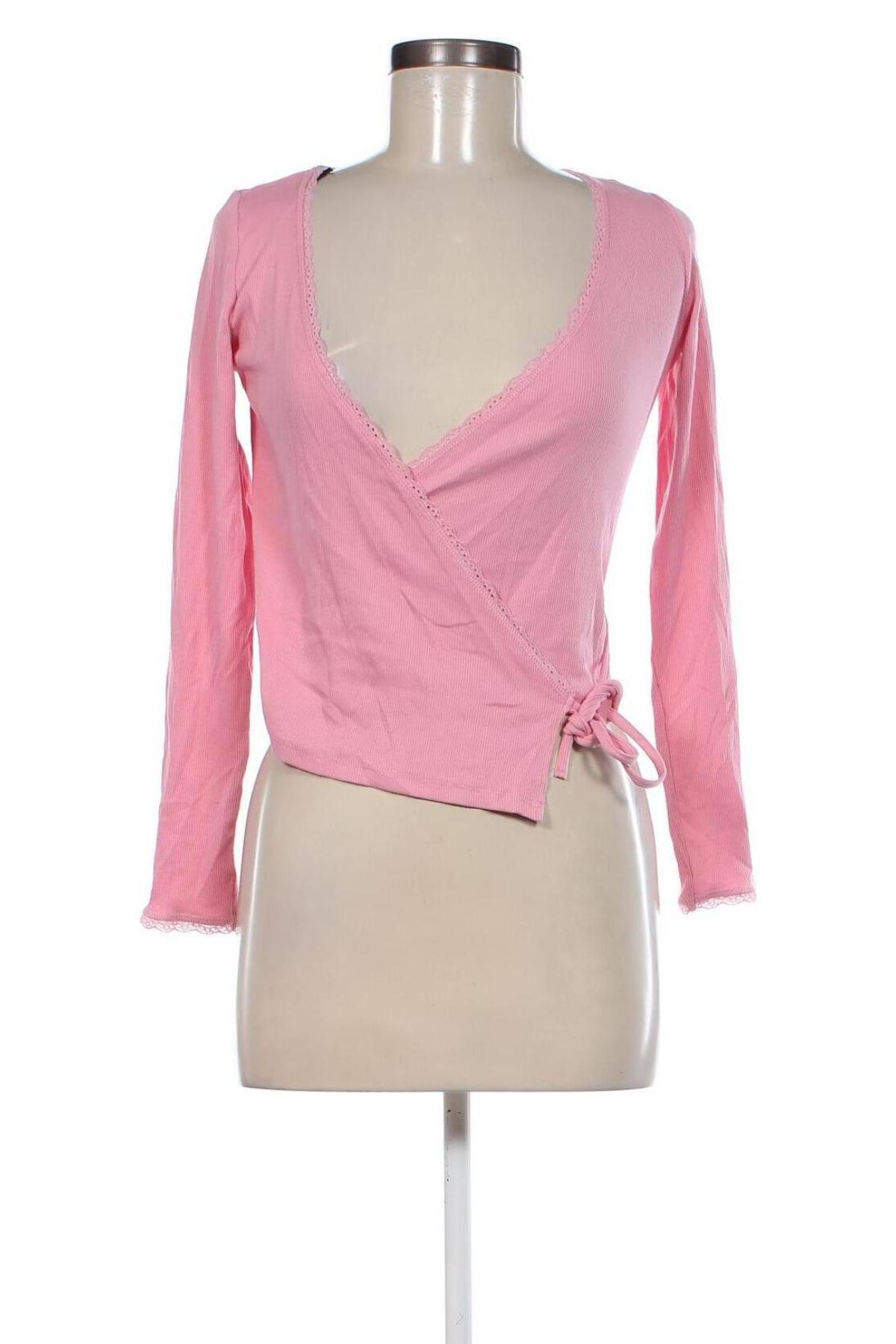 Γυναικεία μπλούζα Monki, Μέγεθος XS, Χρώμα Ρόζ , Τιμή 9,87 €