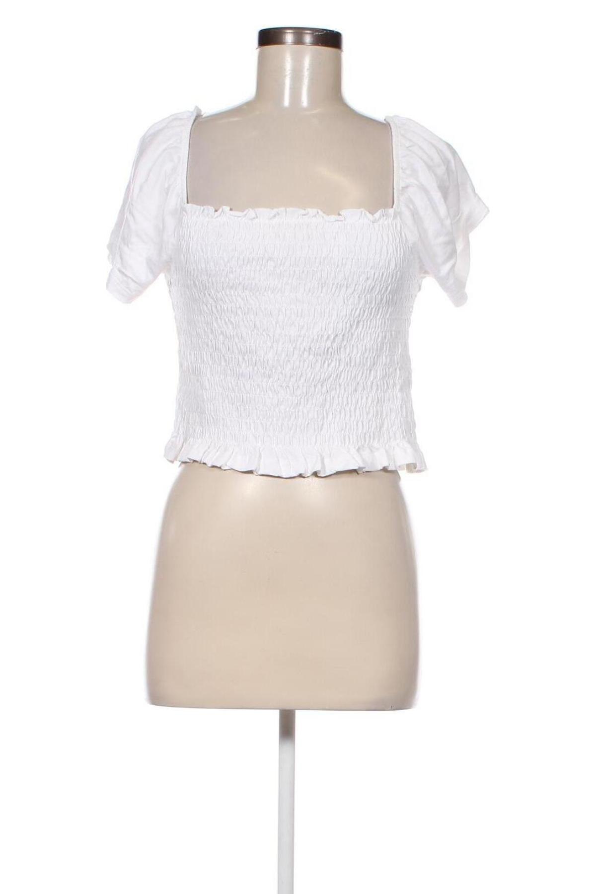 Γυναικεία μπλούζα Monki, Μέγεθος L, Χρώμα Λευκό, Τιμή 3,68 €