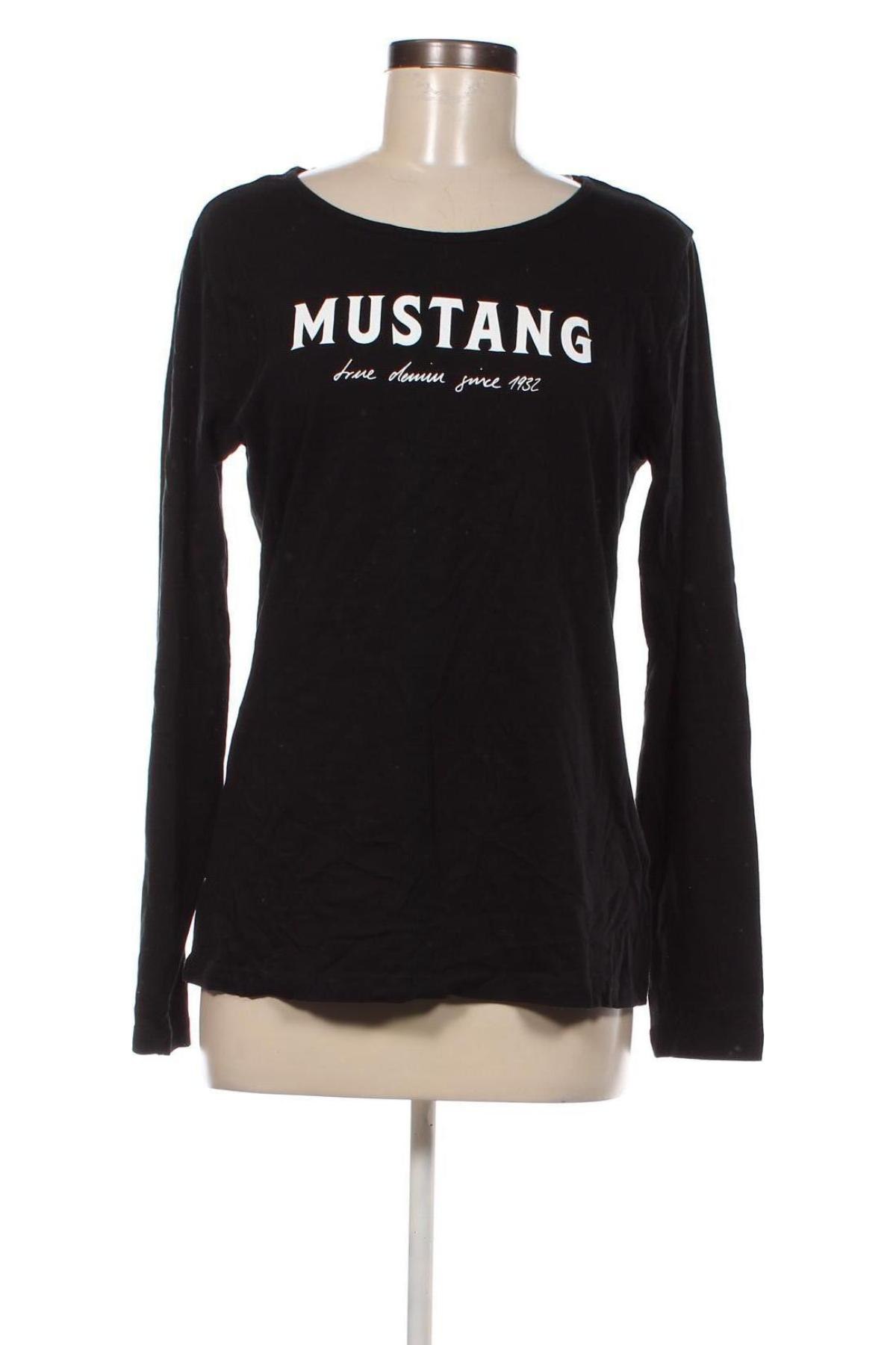 Γυναικεία μπλούζα Mustang, Μέγεθος XL, Χρώμα Μαύρο, Τιμή 12,62 €