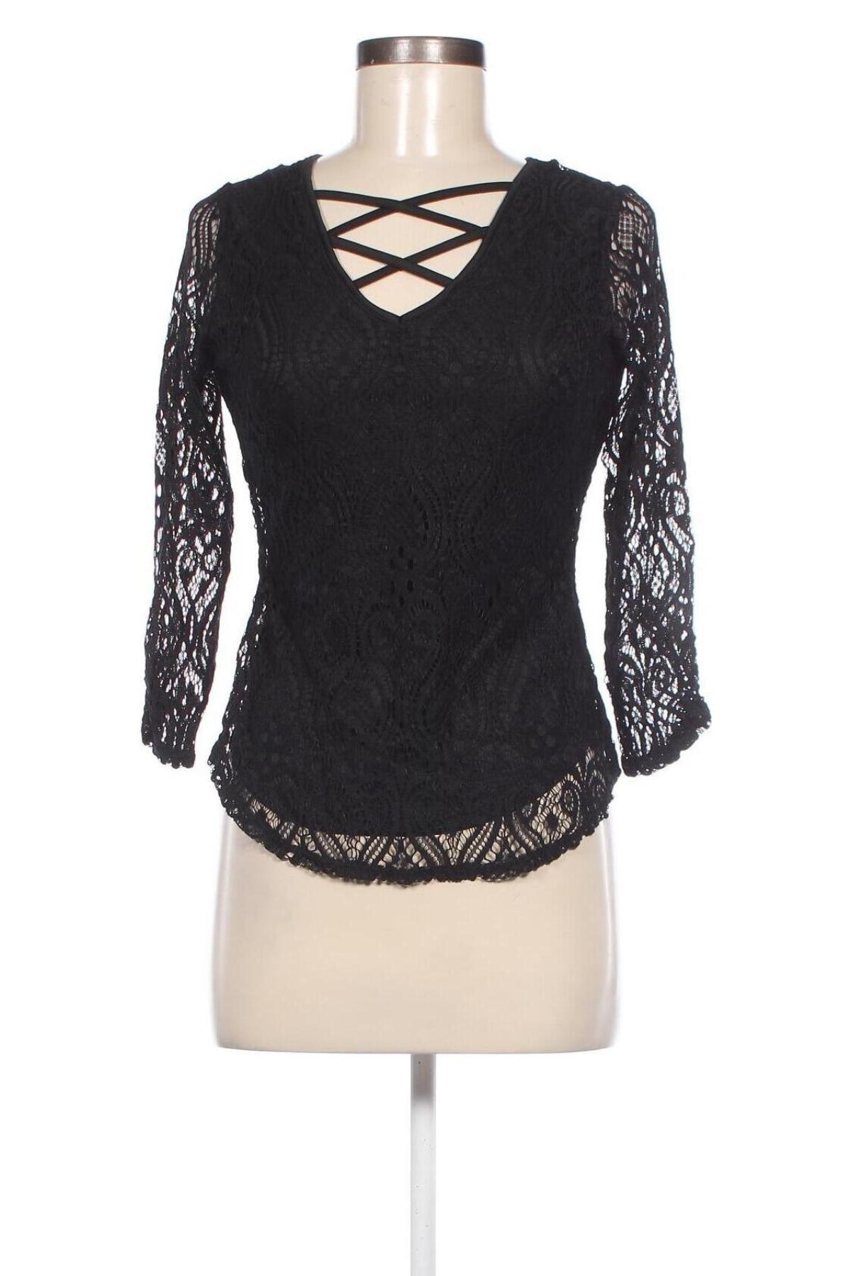 Γυναικεία μπλούζα No Boundaries, Μέγεθος S, Χρώμα Μαύρο, Τιμή 4,70 €