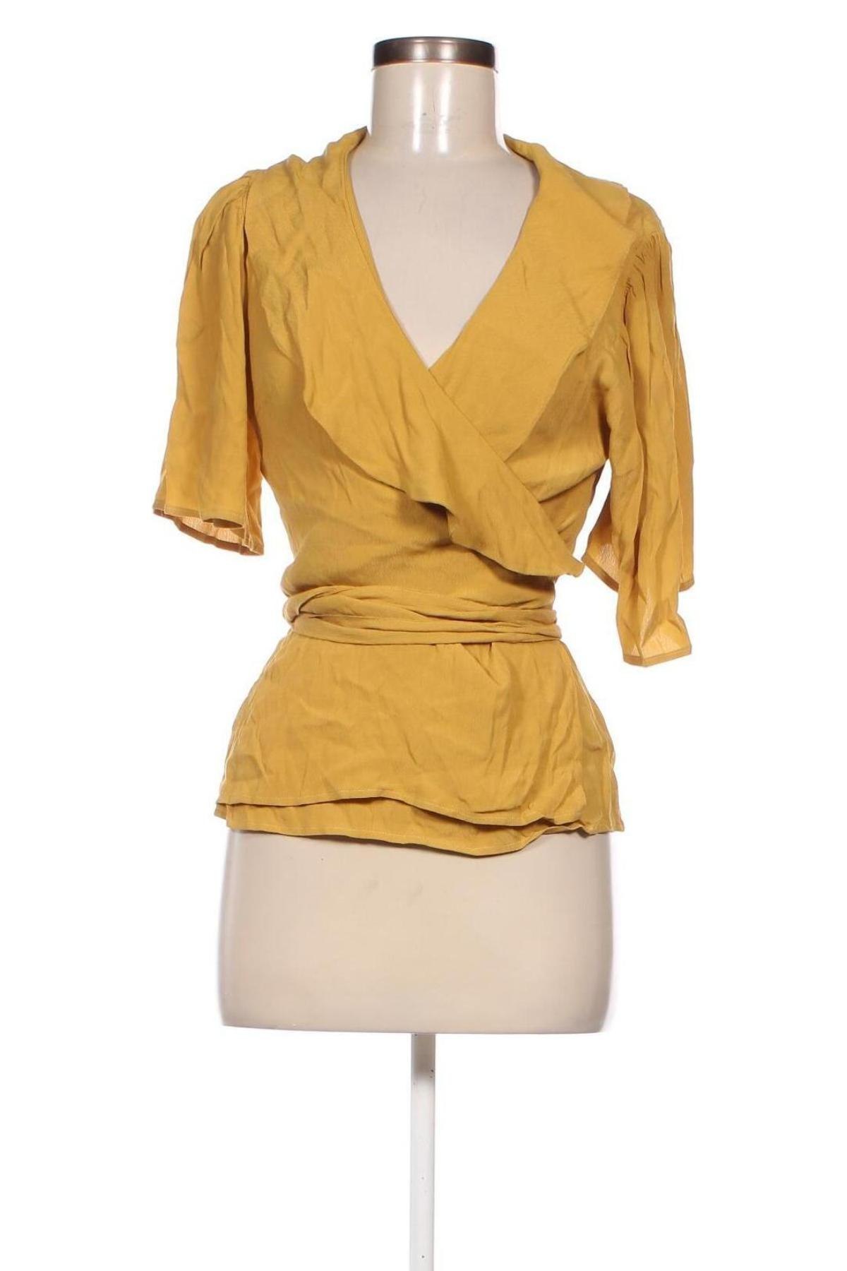 Дамска блуза Object, Размер M, Цвят Жълт, Цена 91,20 лв.