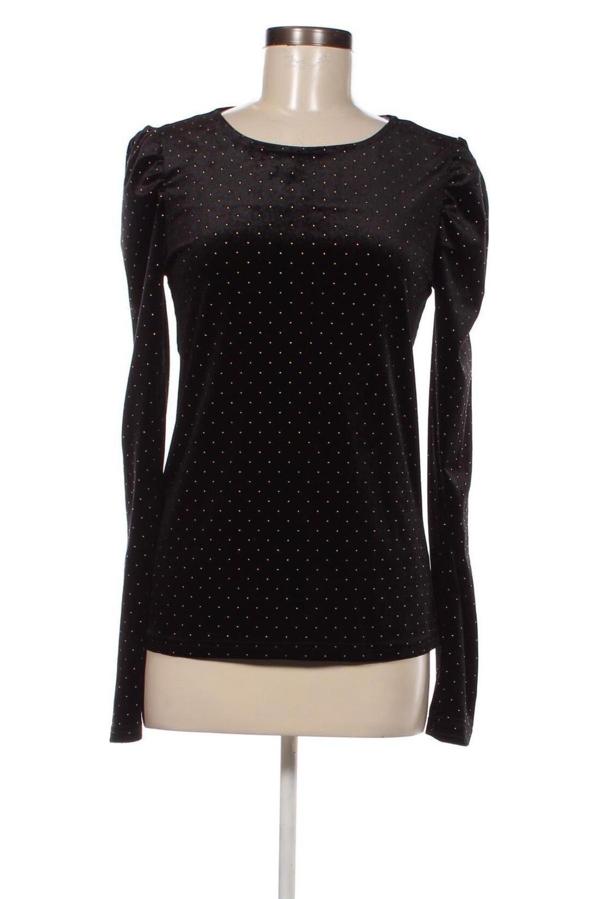 Γυναικεία μπλούζα Pieces, Μέγεθος S, Χρώμα Μαύρο, Τιμή 11,86 €