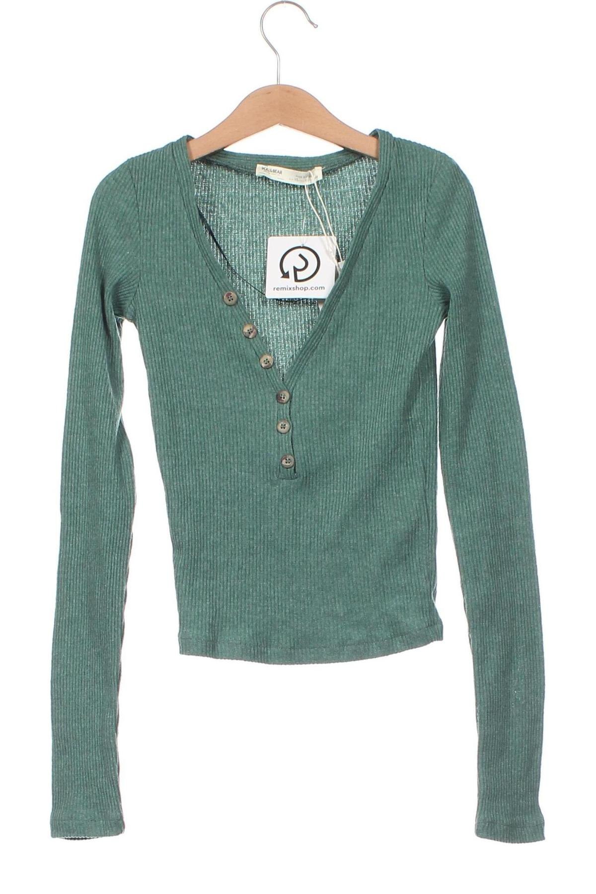 Damen Shirt Pull&Bear, Größe XS, Farbe Grün, Preis 15,86 €