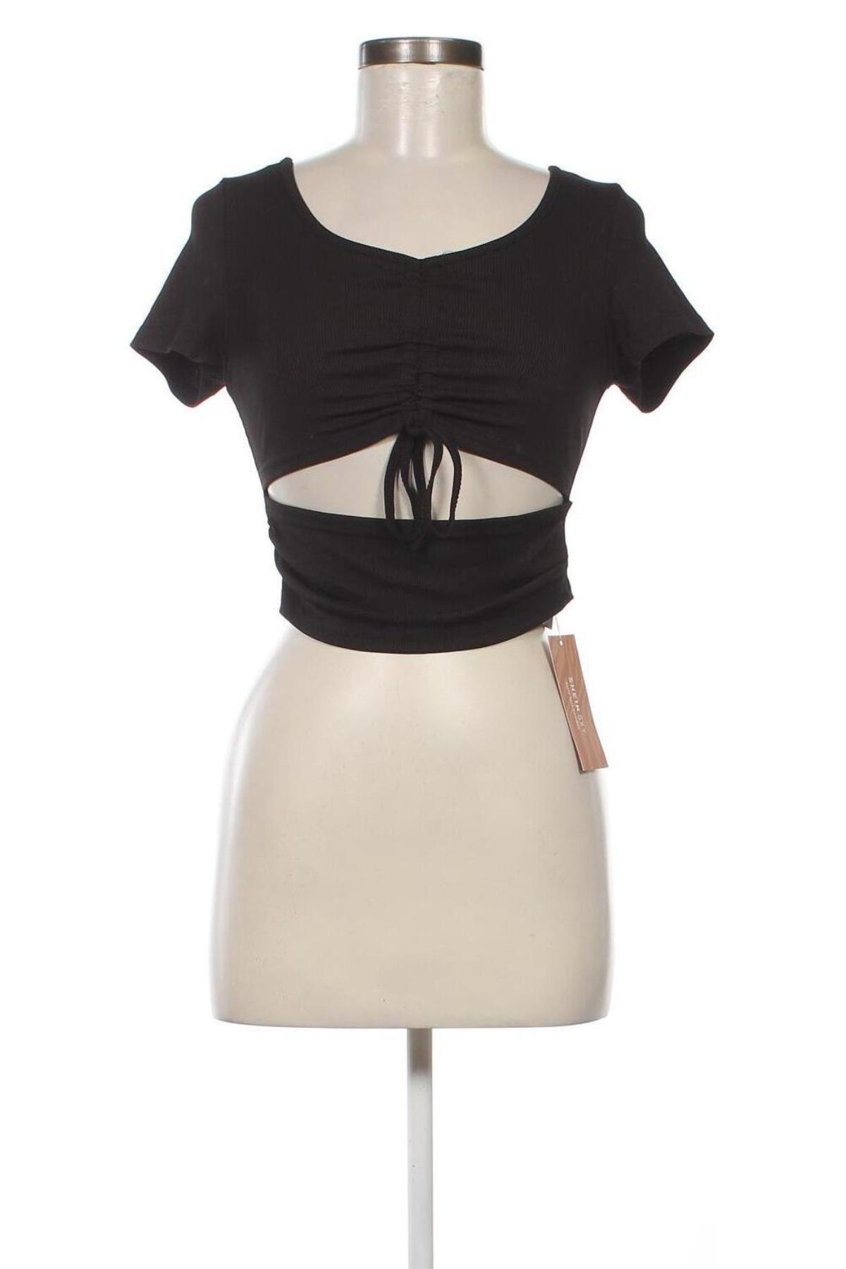 Дамска блуза SHEIN, Размер M, Цвят Черен, Цена 18,77 лв.