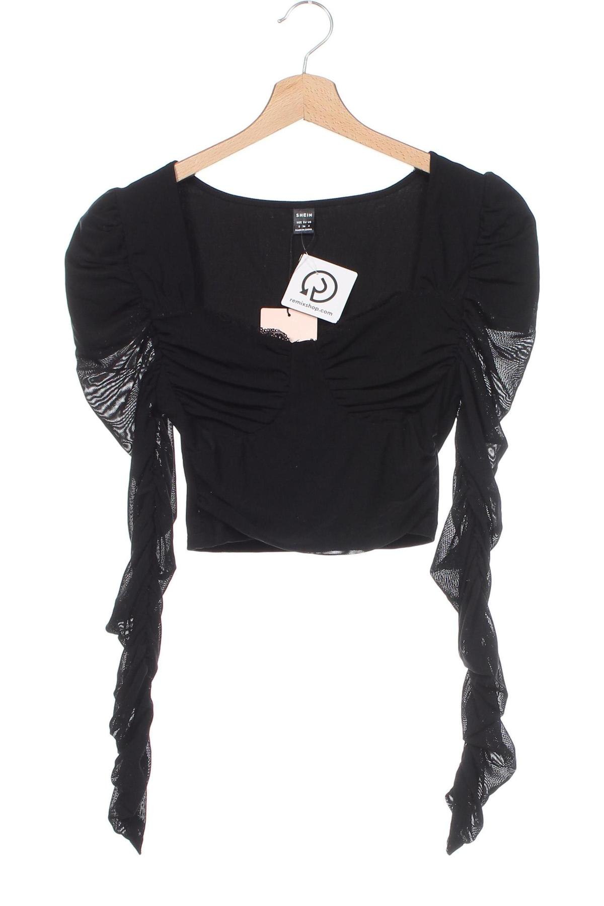 Дамска блуза SHEIN, Размер S, Цвят Черен, Цена 17,67 лв.