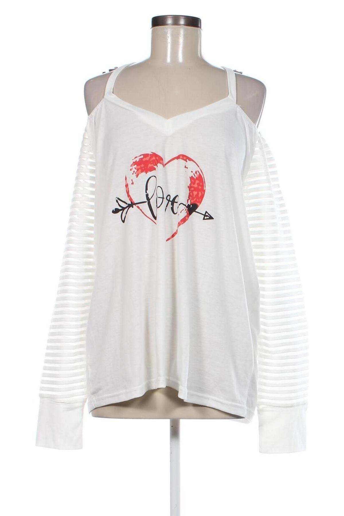 Γυναικεία μπλούζα Sheilay, Μέγεθος 3XL, Χρώμα Λευκό, Τιμή 19,18 €