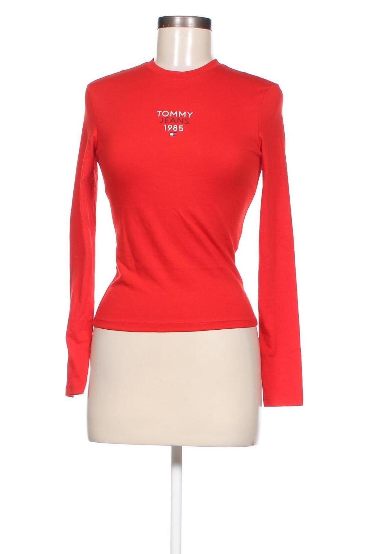 Bluză de femei Tommy Jeans, Mărime S, Culoare Roșu, Preț 307,90 Lei