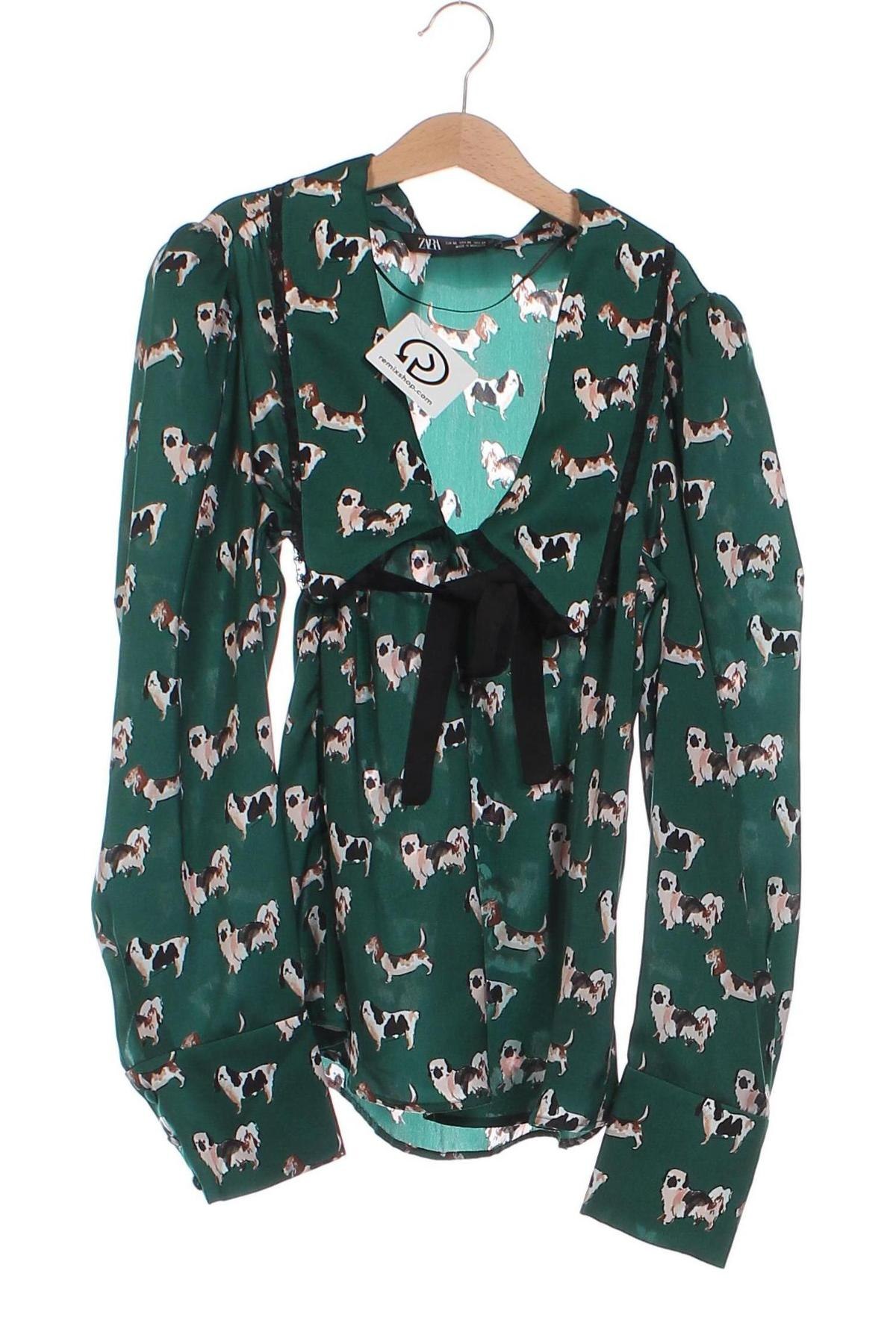 Дамска блуза Zara, Размер XS, Цвят Многоцветен, Цена 15,83 лв.
