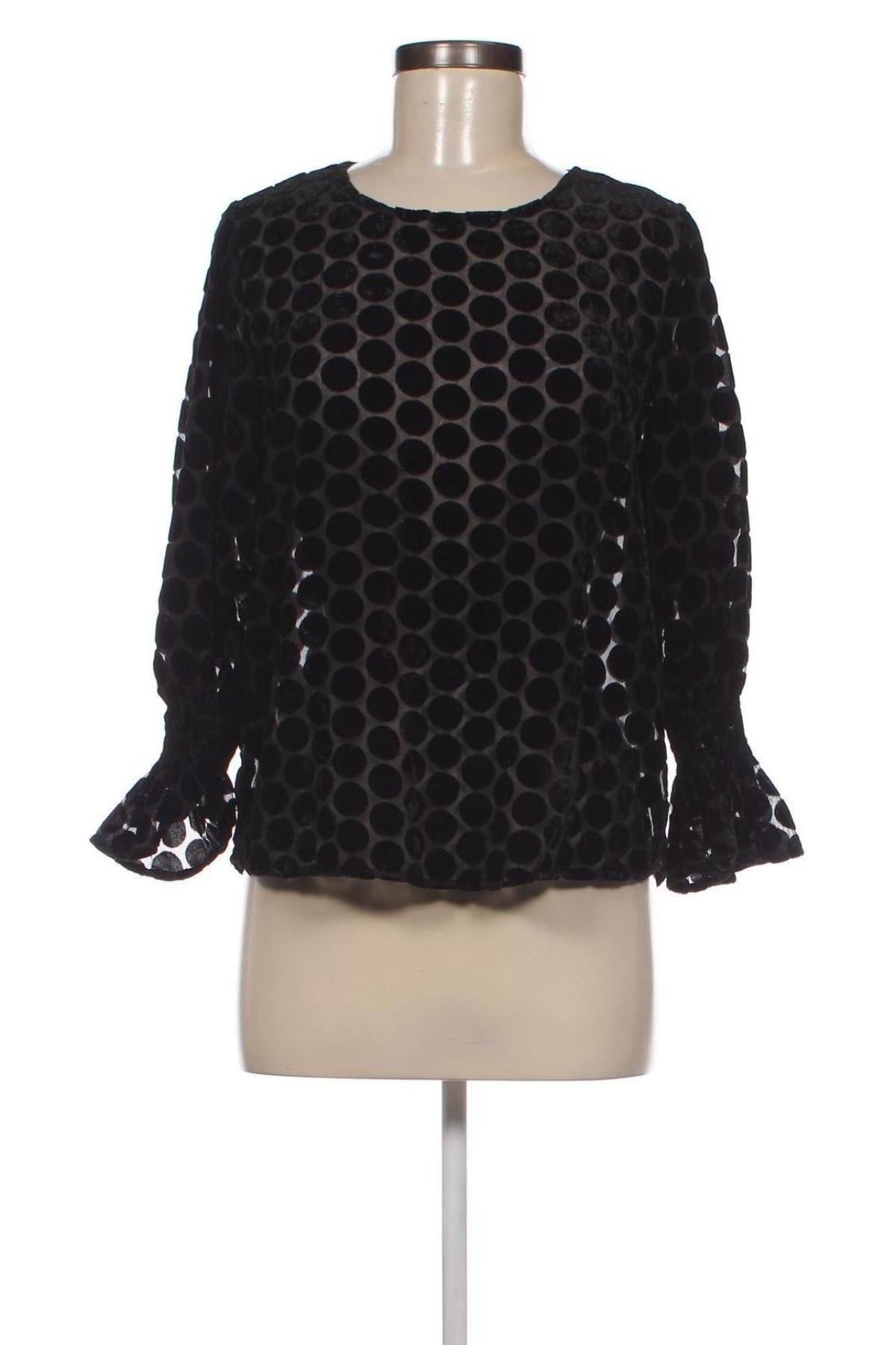 Дамска блуза Zara, Размер M, Цвят Черен, Цена 15,42 лв.