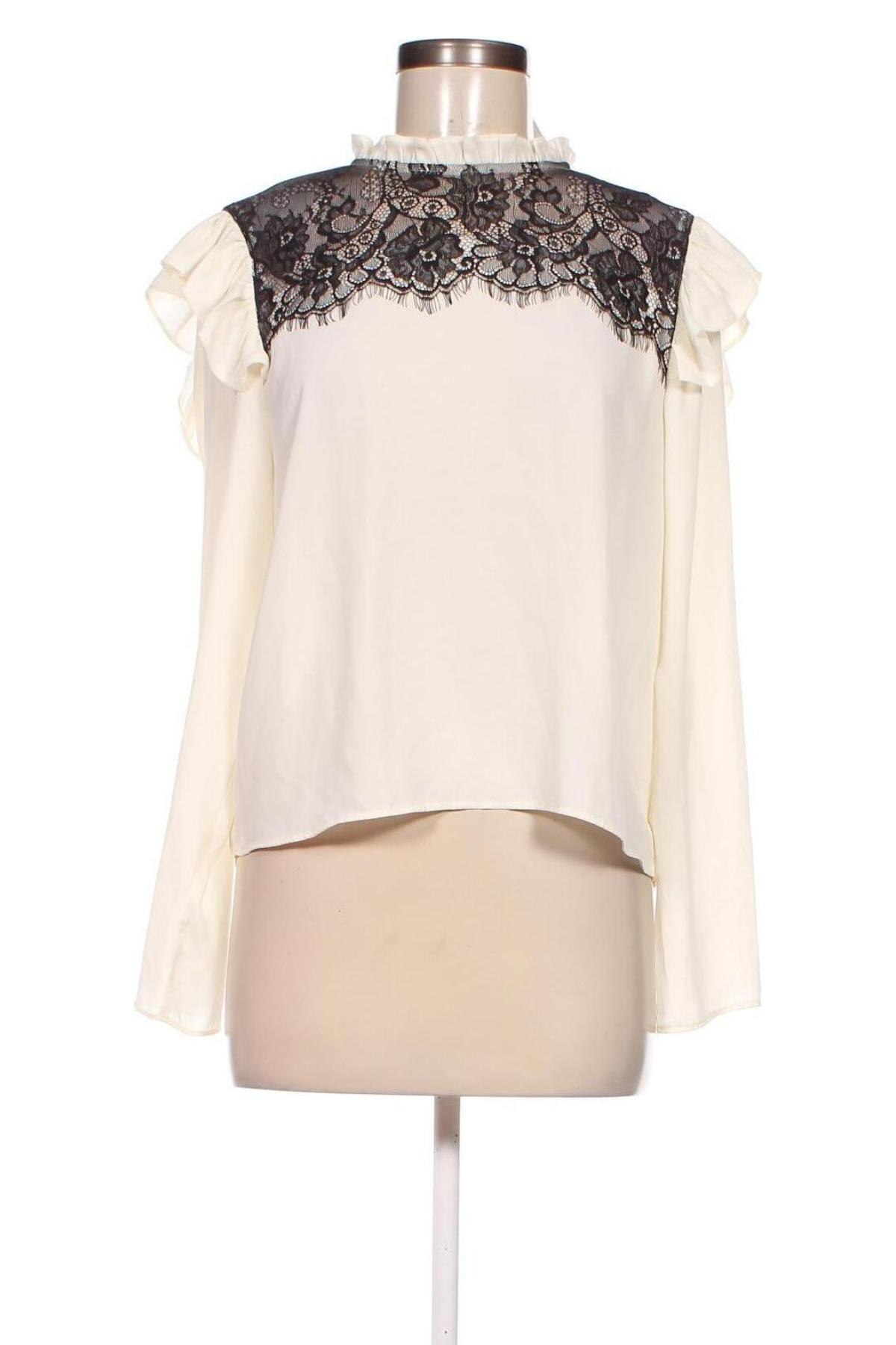 Дамска блуза Zara, Размер M, Цвят Екрю, Цена 73,15 лв.