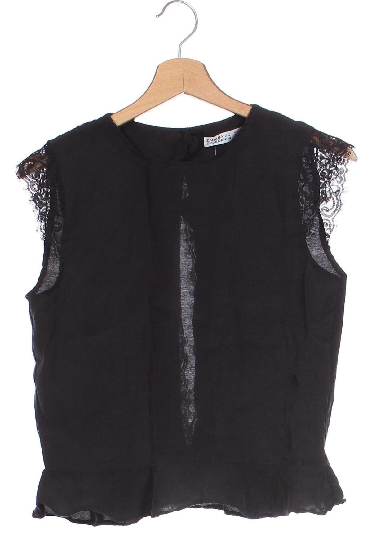 Γυναικεία μπλούζα Zara, Μέγεθος XS, Χρώμα Μαύρο, Τιμή 6,14 €