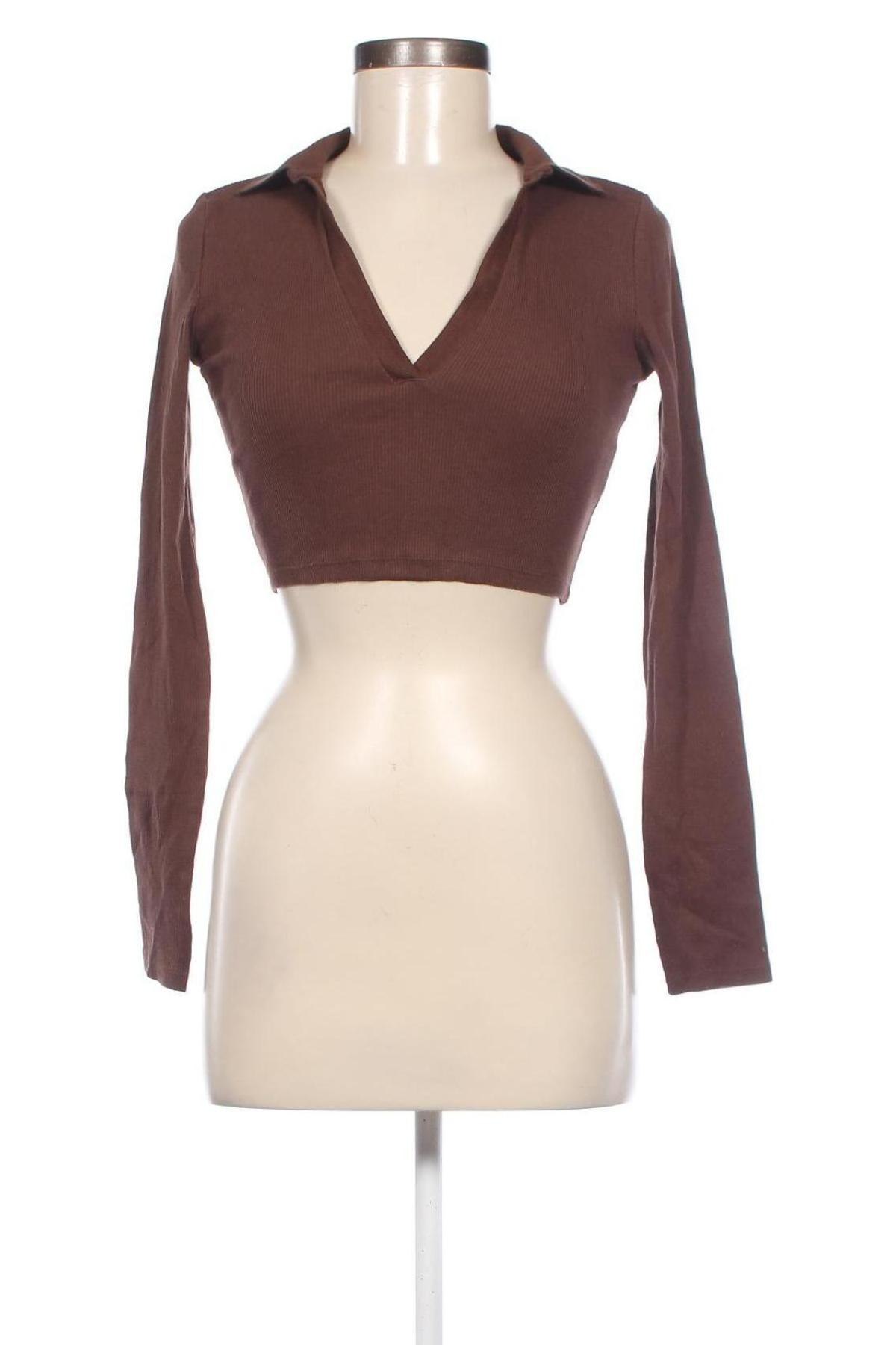 Γυναικεία μπλούζα Zara, Μέγεθος S, Χρώμα Καφέ, Τιμή 6,68 €